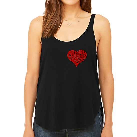 LA Pop Art Women's Premium Word Art Flowy Tank - All You Need is