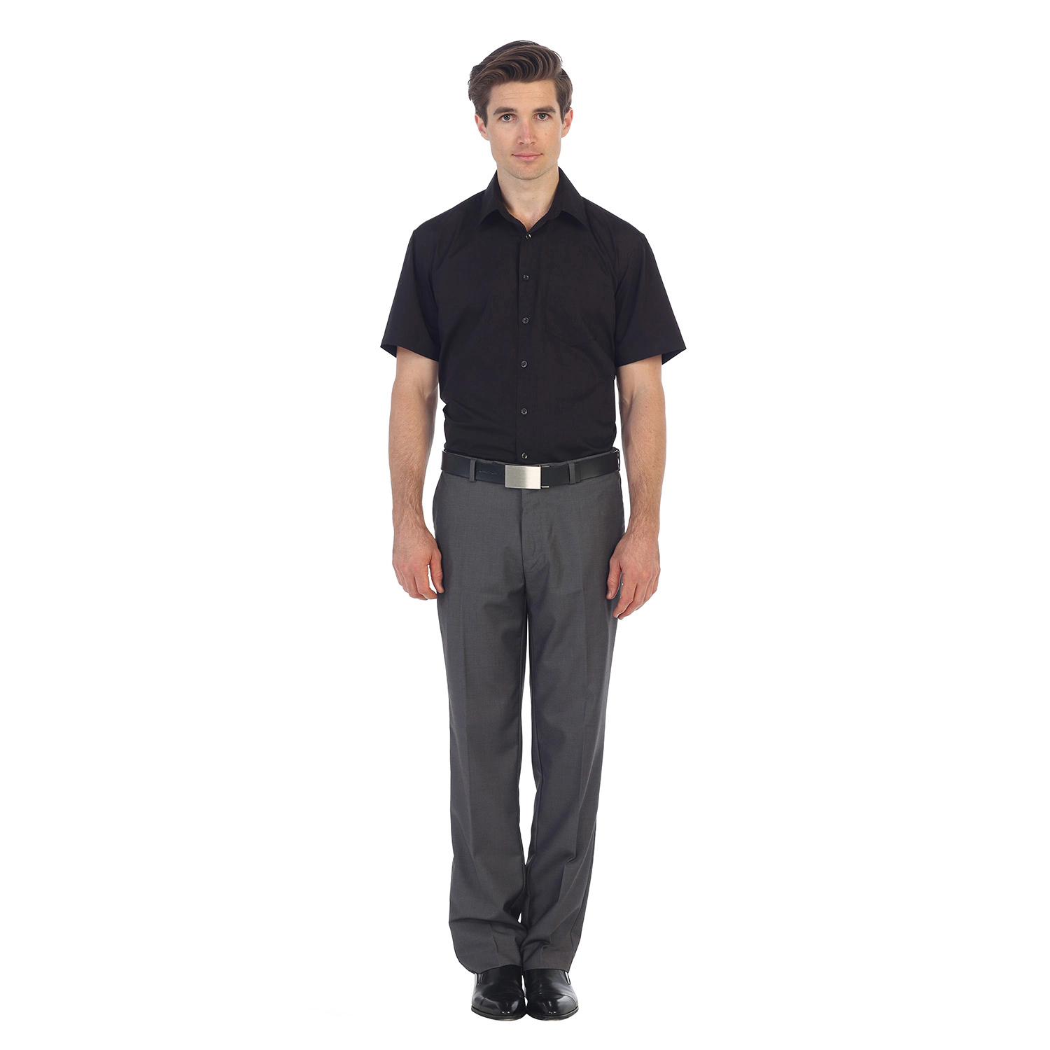 Gioberti Men's Short Sleeve Solid Dress Shirt