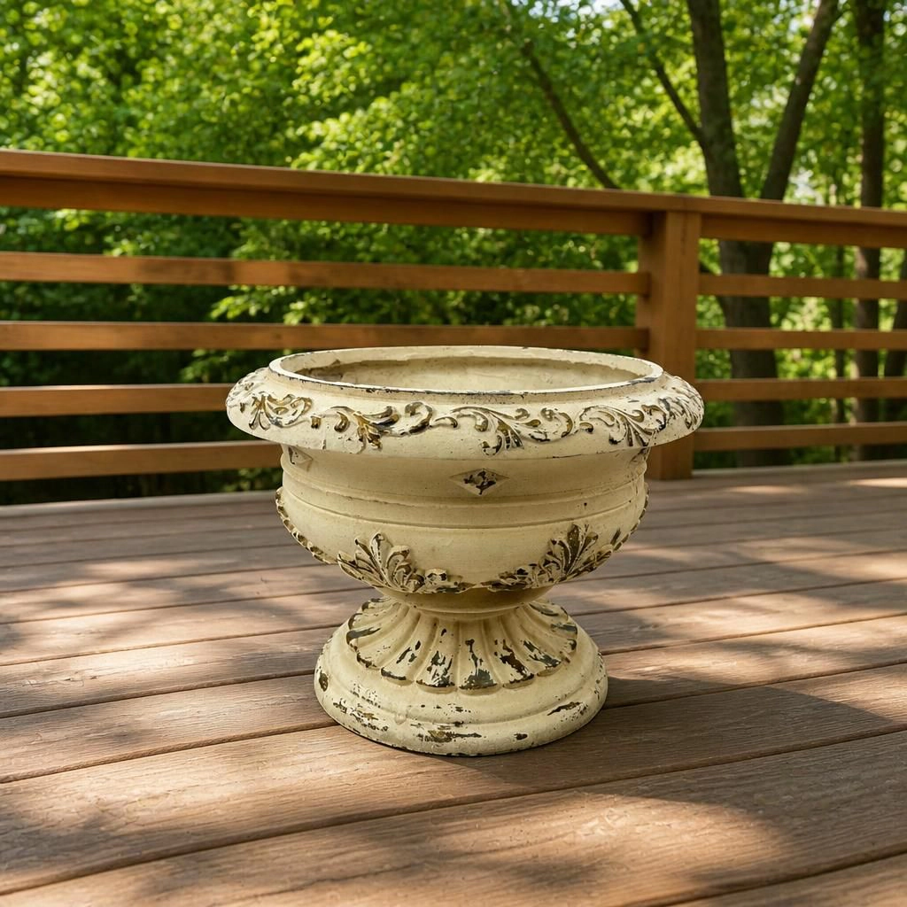 WOW PIONEER Large Round Magnesium Oxide Planter