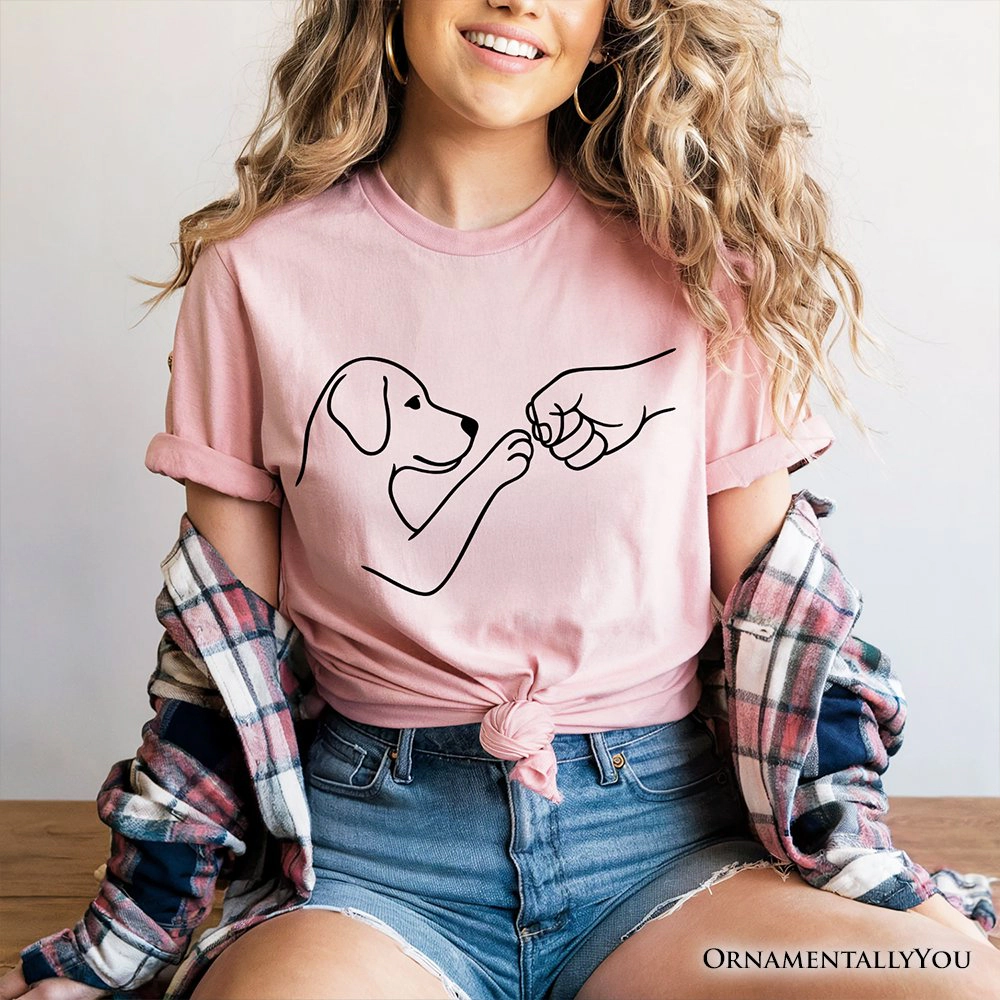 OrnamentallyYou Unisex Paw Friends Minimalist Line Art Dog T-Shirt