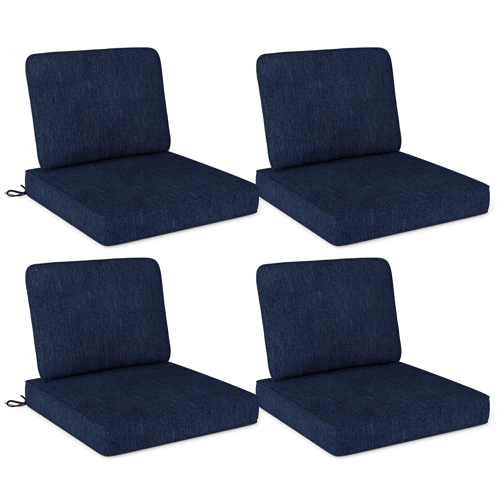 LJG Set of 4 Outdoor Patio Cushion Set with Removable Covers