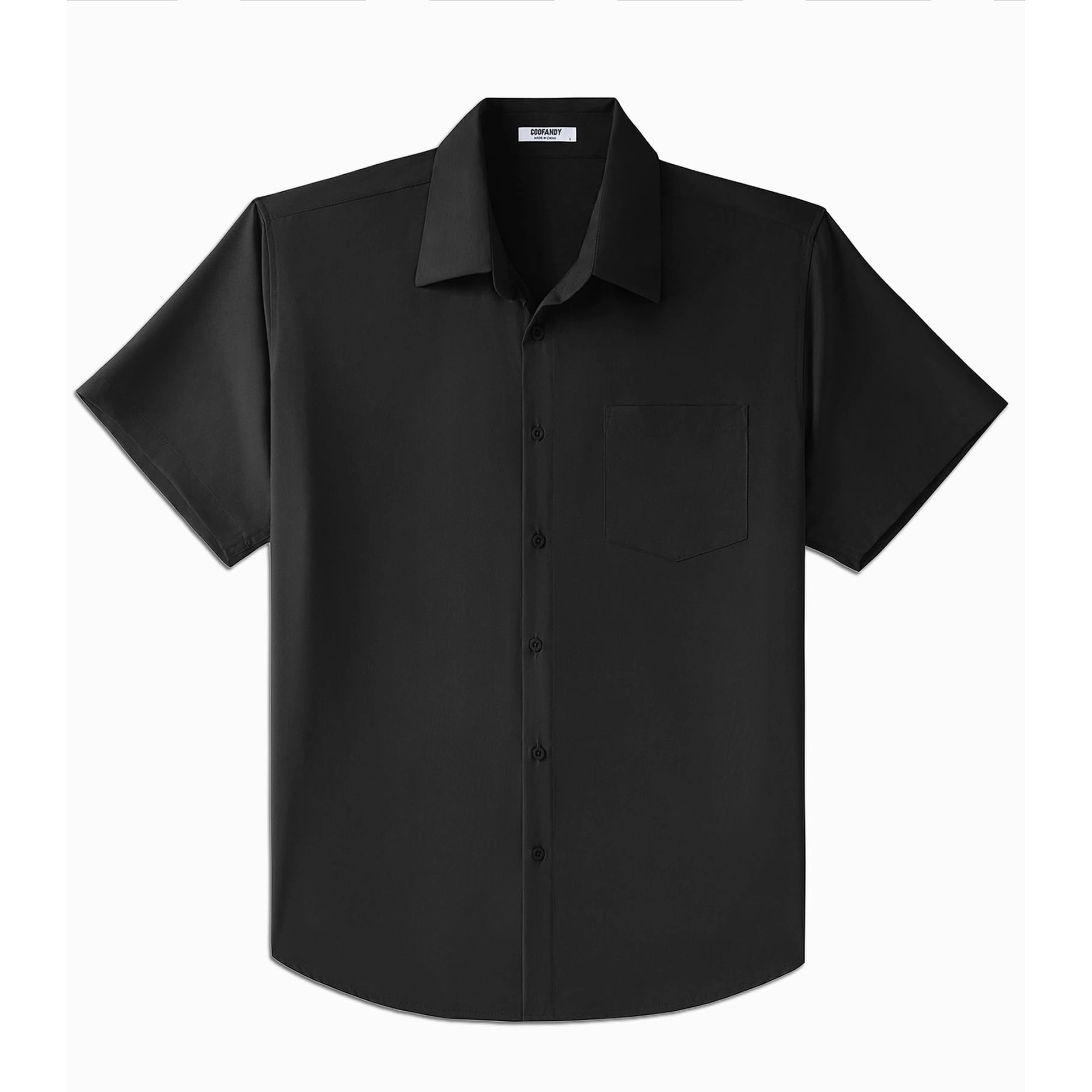 COOFANDY Men's Regular Fit Short Sleeve Button Front Shirt