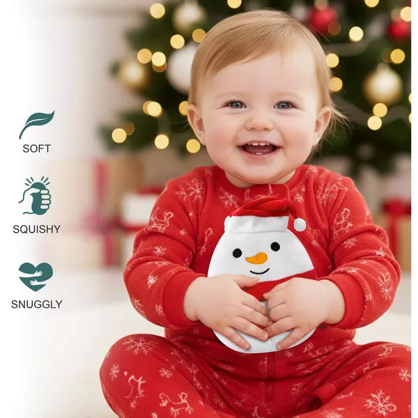 Sperric Christmas Snowman Plush Toy Soft Stuffed Animal, 8" Cute Holiday Plushie Gift for Kids, Holiday Gifts for Babies