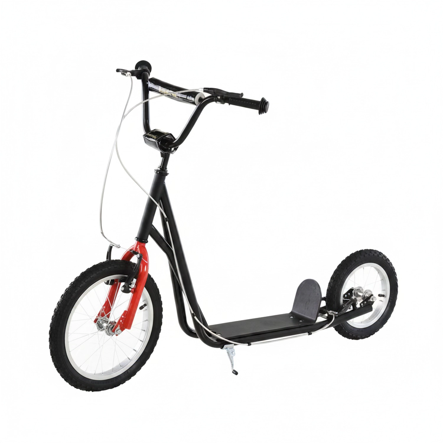 HONGGE Teens Youth Scooter Ride On Toy with Adjustable Handlebar Dual Brakes and Inflatable Wheels For Kids 5