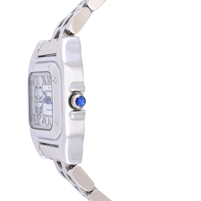 Peugeot Womens 20x22mm Silver-Tone Panther Link Bracelet Watch