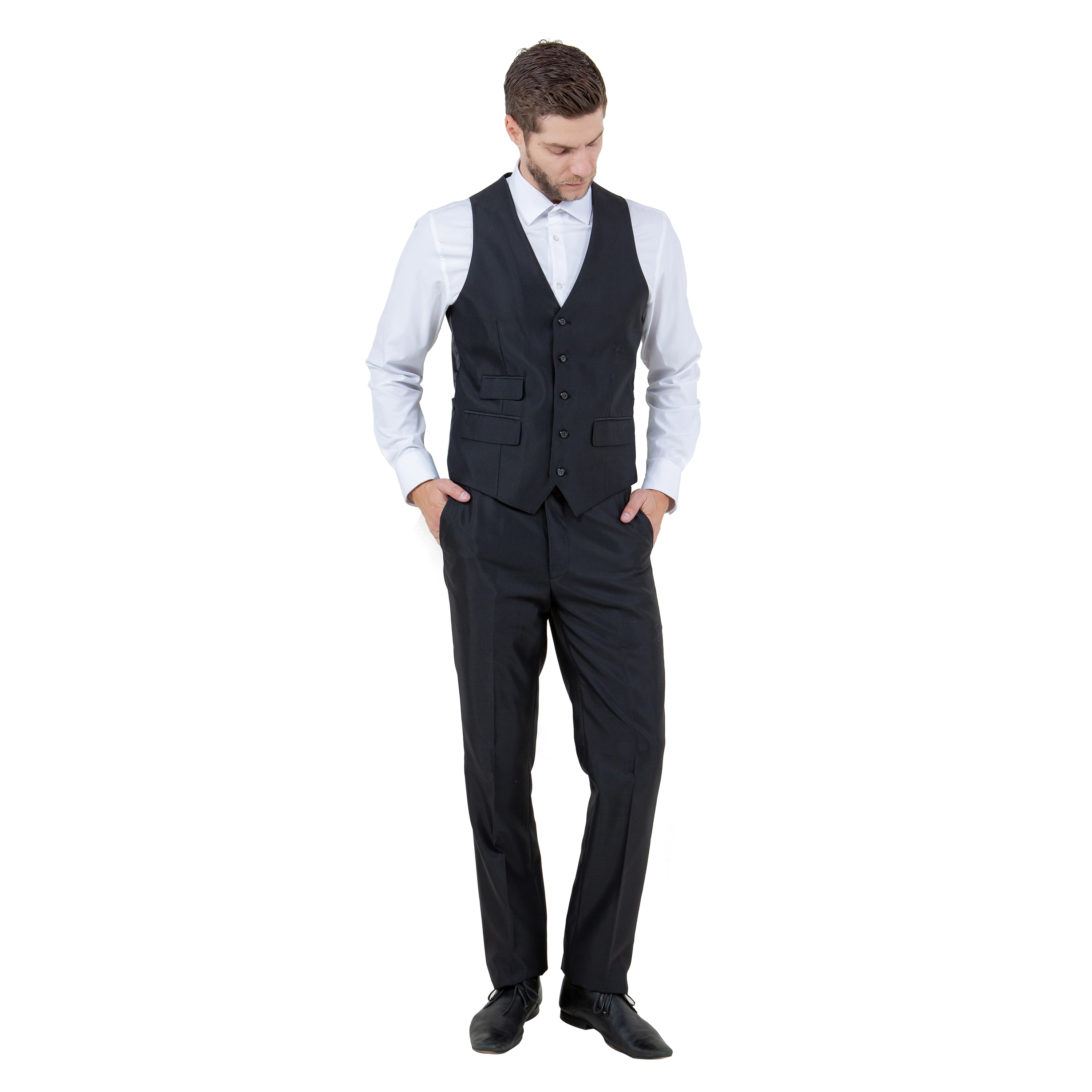 Tazzio Mens Shiny 3-Piece Suit Set