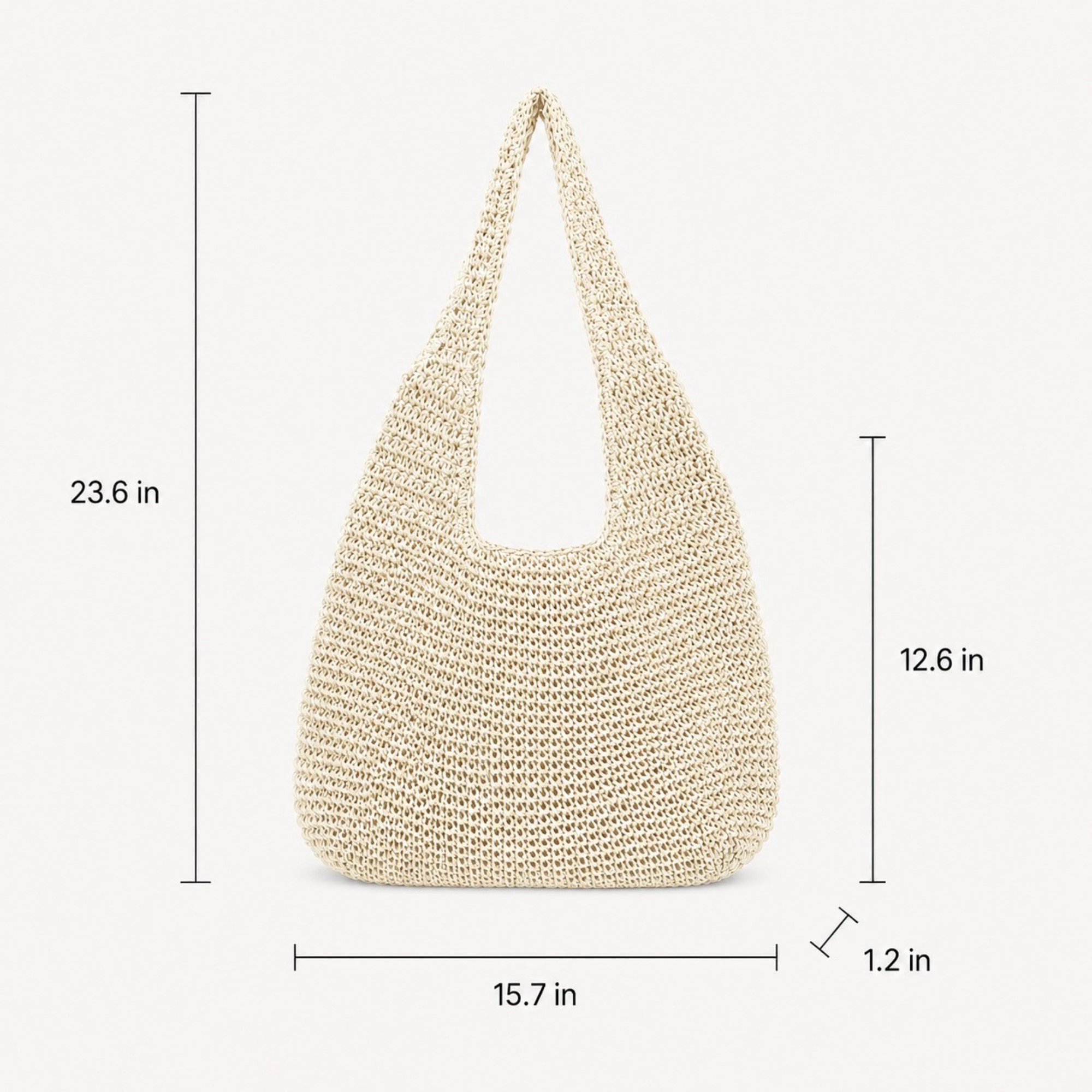 Alilang Women's Woven Straw Shoulder Bag - Lightweight Hand-Knit Summer Tote for Beach and Vacation