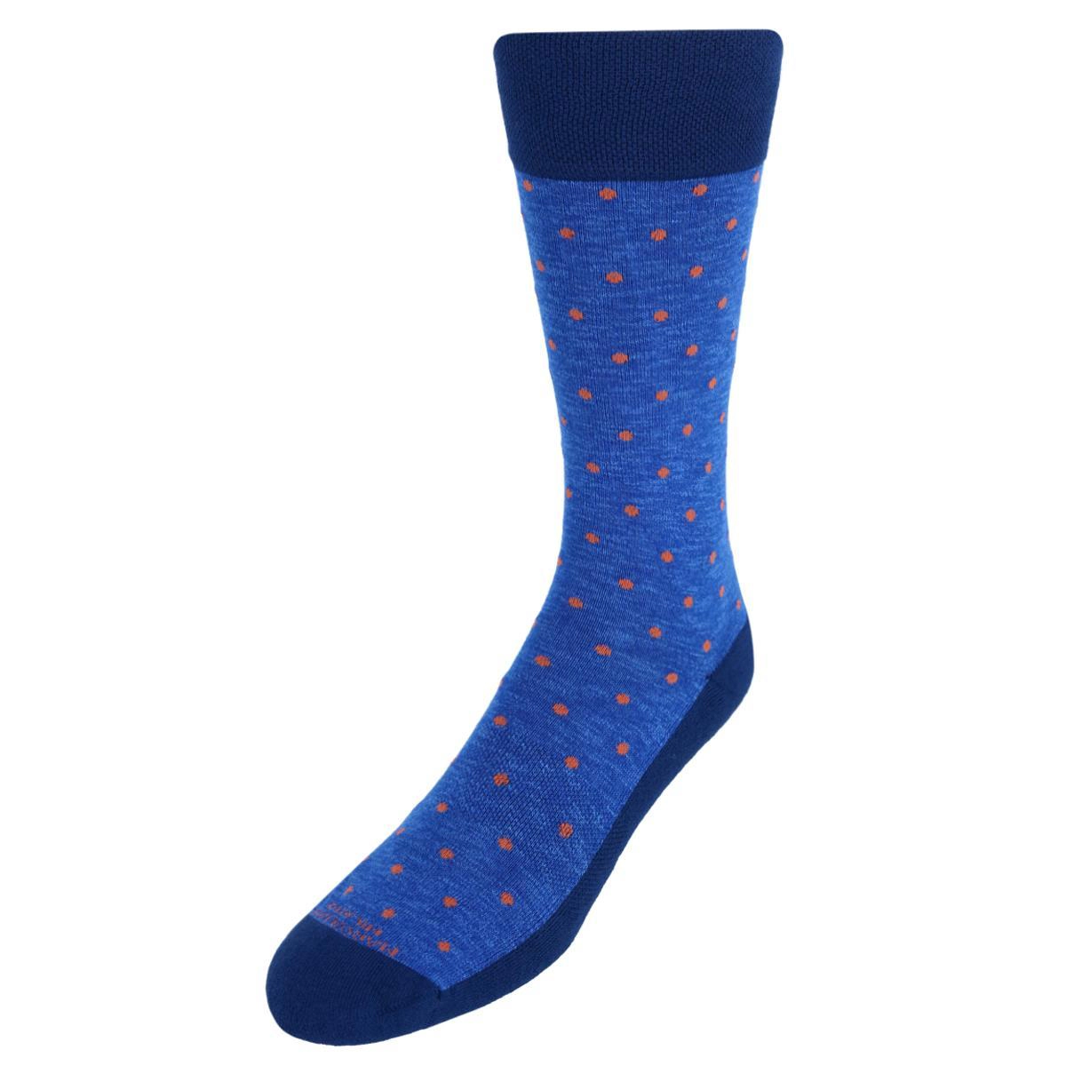 Marcoliani Men's Pima Cotton Polka Dot Full Cushioned Sneaker Sock (1 Pair)