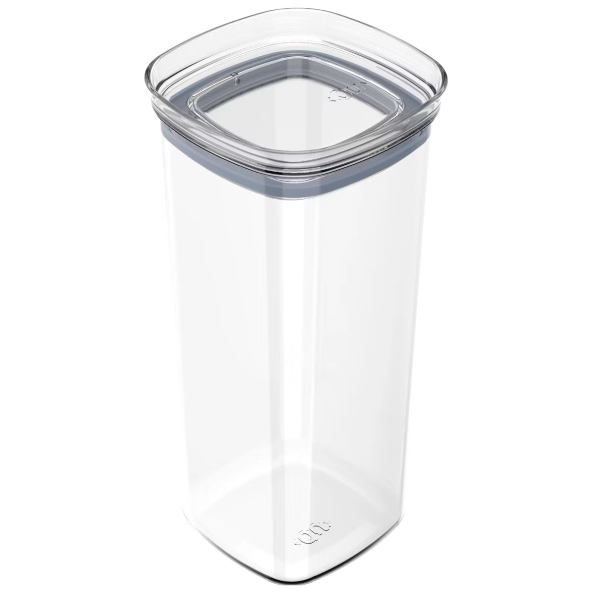OU Airtight Food Storage Container 2.1qt, BPA Free Clear Plastic Container w/ Leak Proof Lid Stackable Pantry Organizer