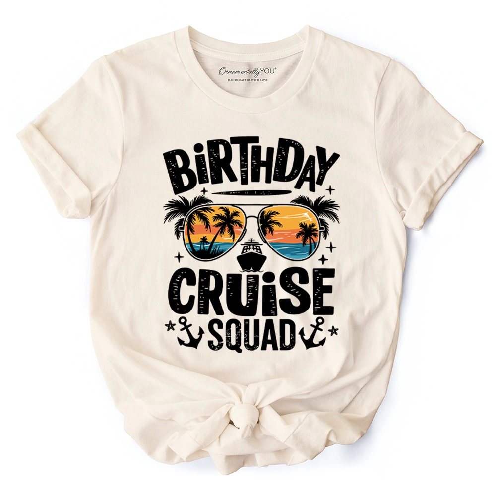 OrnamentallyYou Unisex Birthday Cruise Squad T-Shirt