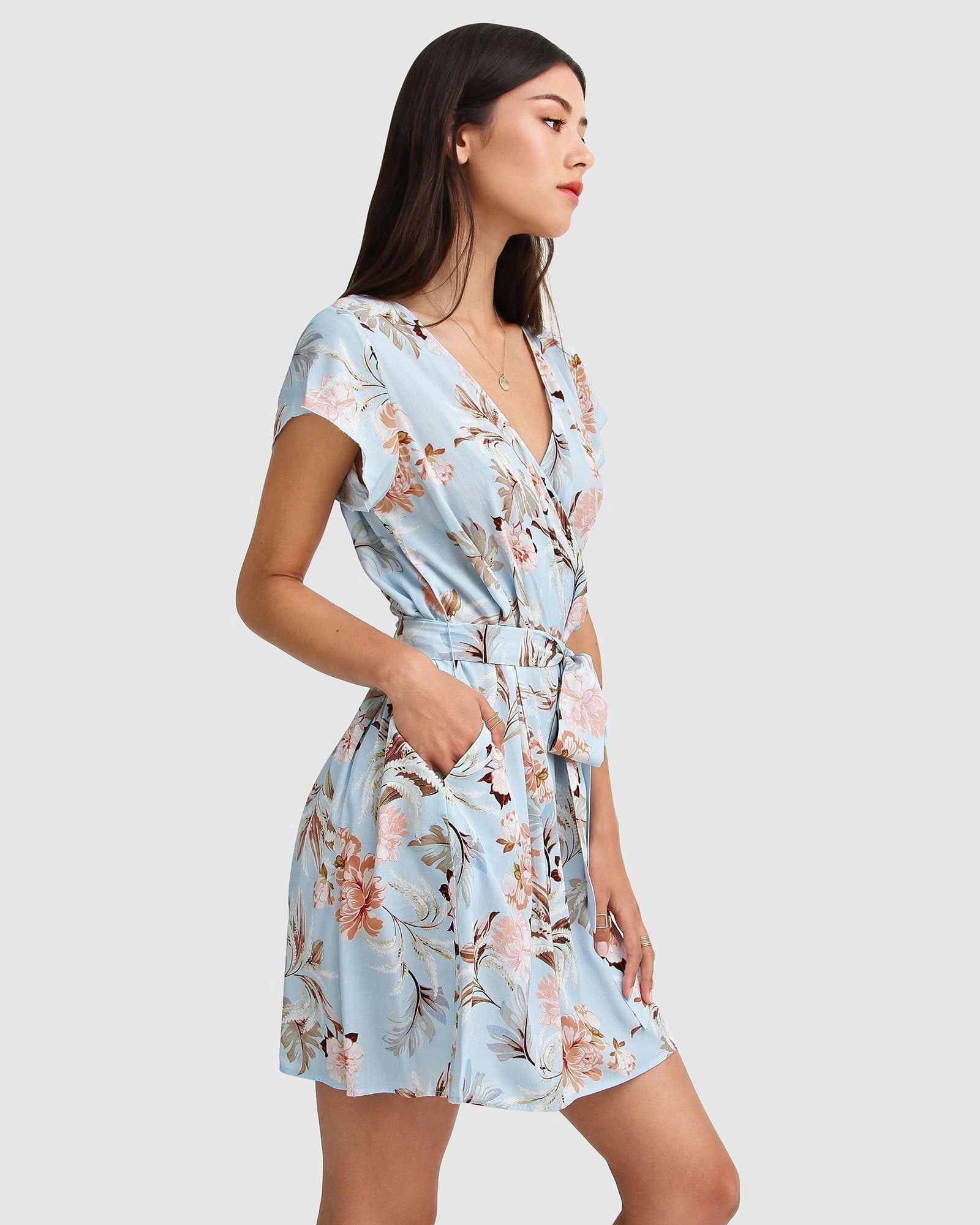 Belle & Bloom Womens I'm The Star Wrap Dress
