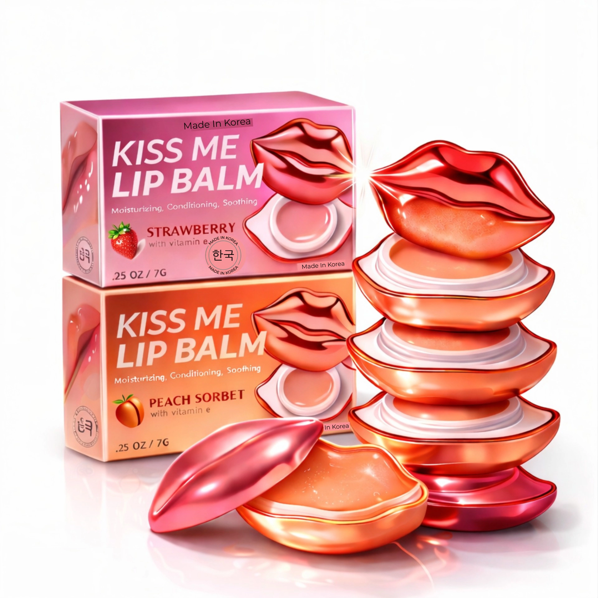 Lovery  Korean Skincare Kiss Me Lip Balm Duo Set