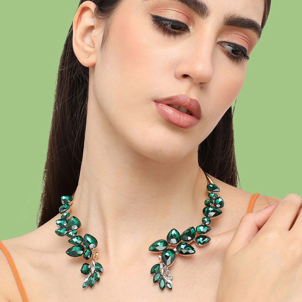 SOHI Women's Party Stone Statement Necklace