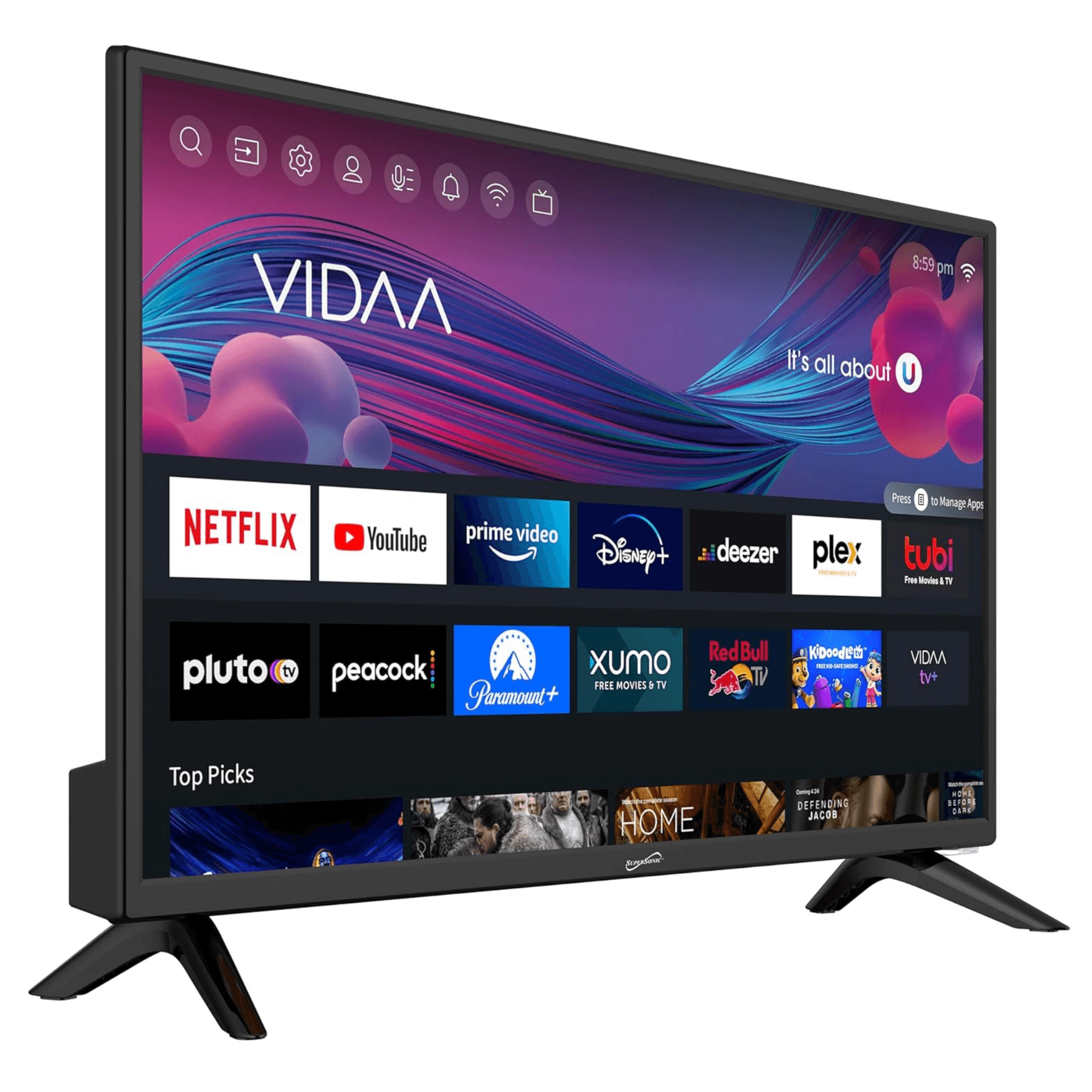 Supersonic Smart 24-inch VDAA DLED TV with DVD Player
