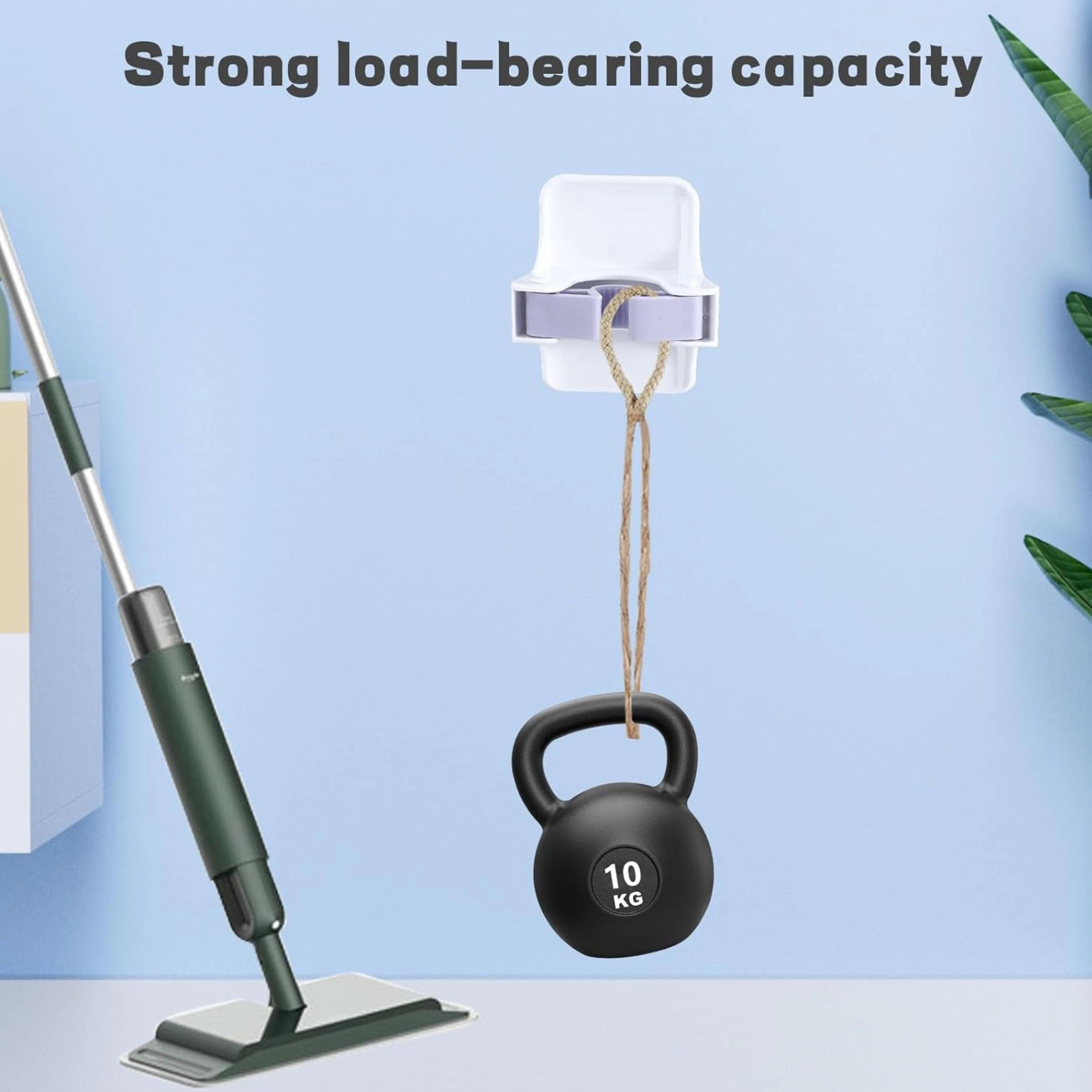 Stock Preferred Pack of 4 Self Adhesive Mop and Broom Holder Wall Mount Organizer