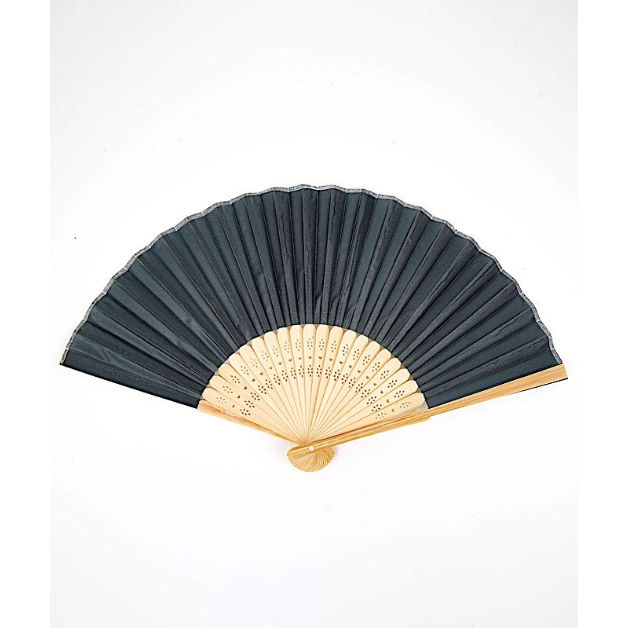 Home Collection Pack of 5 Silk Folding Hand Fans with Bamboo Handles