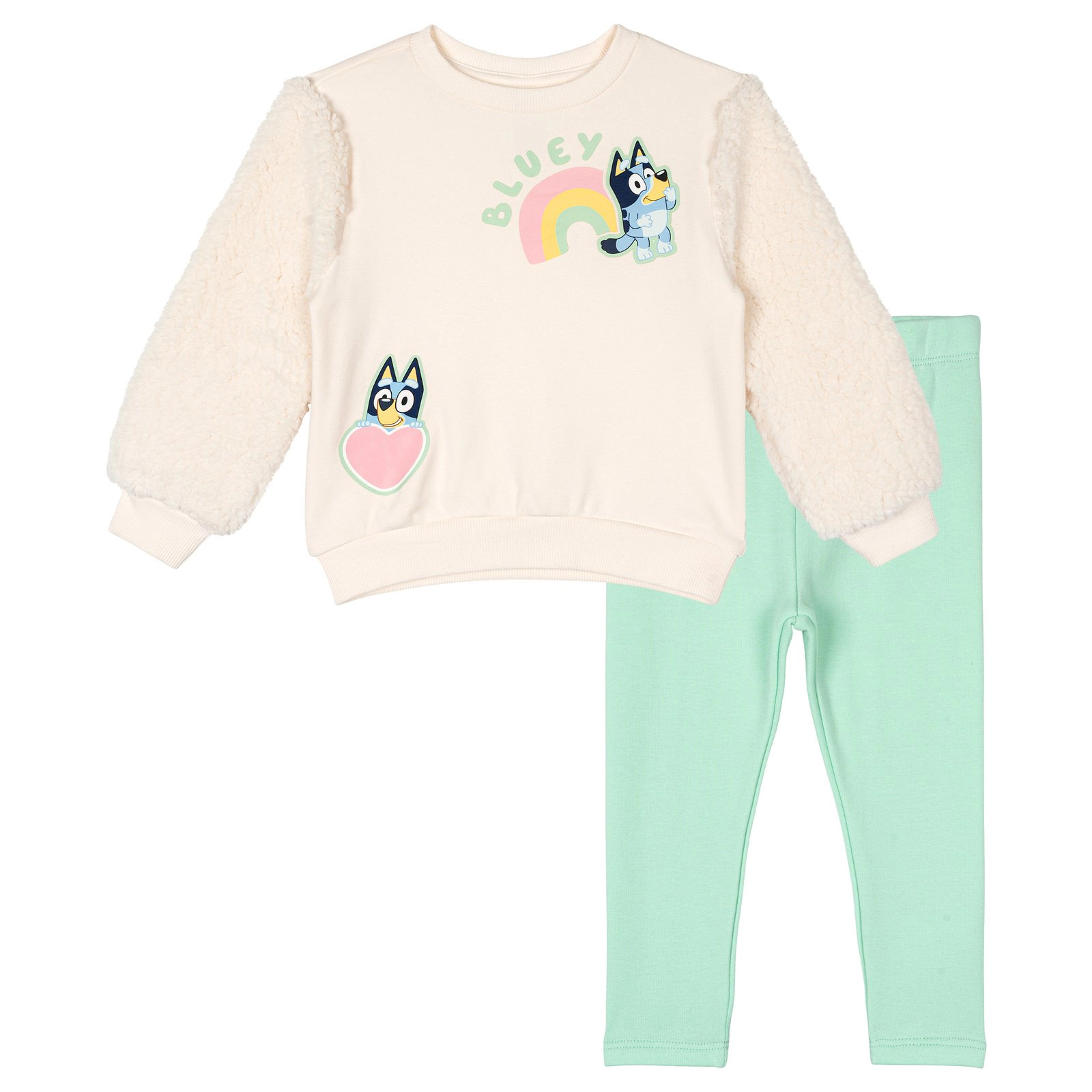 Bluey Girls' 2-Piece Fleece Sweatshirt and Leggings Set