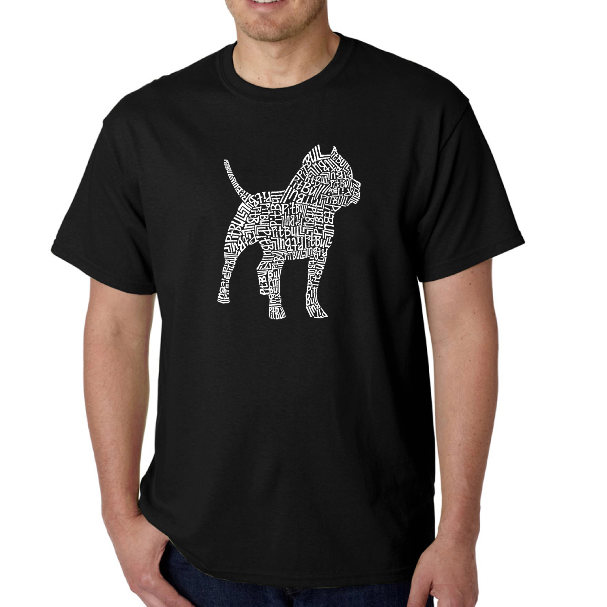 LA Pop Art Men's Word T-Shirt - Pitbull