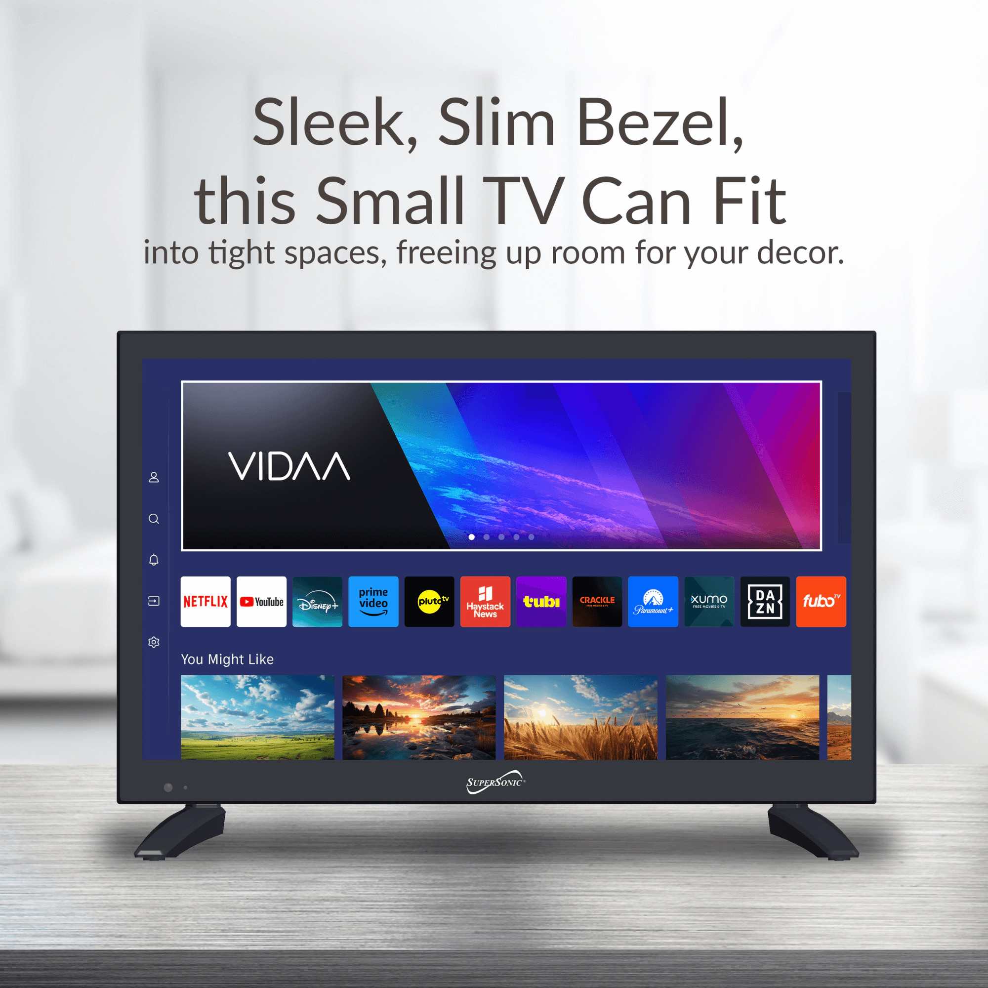 Supersonic 19" VIDAA LED Smart TV with Built-In WiFi