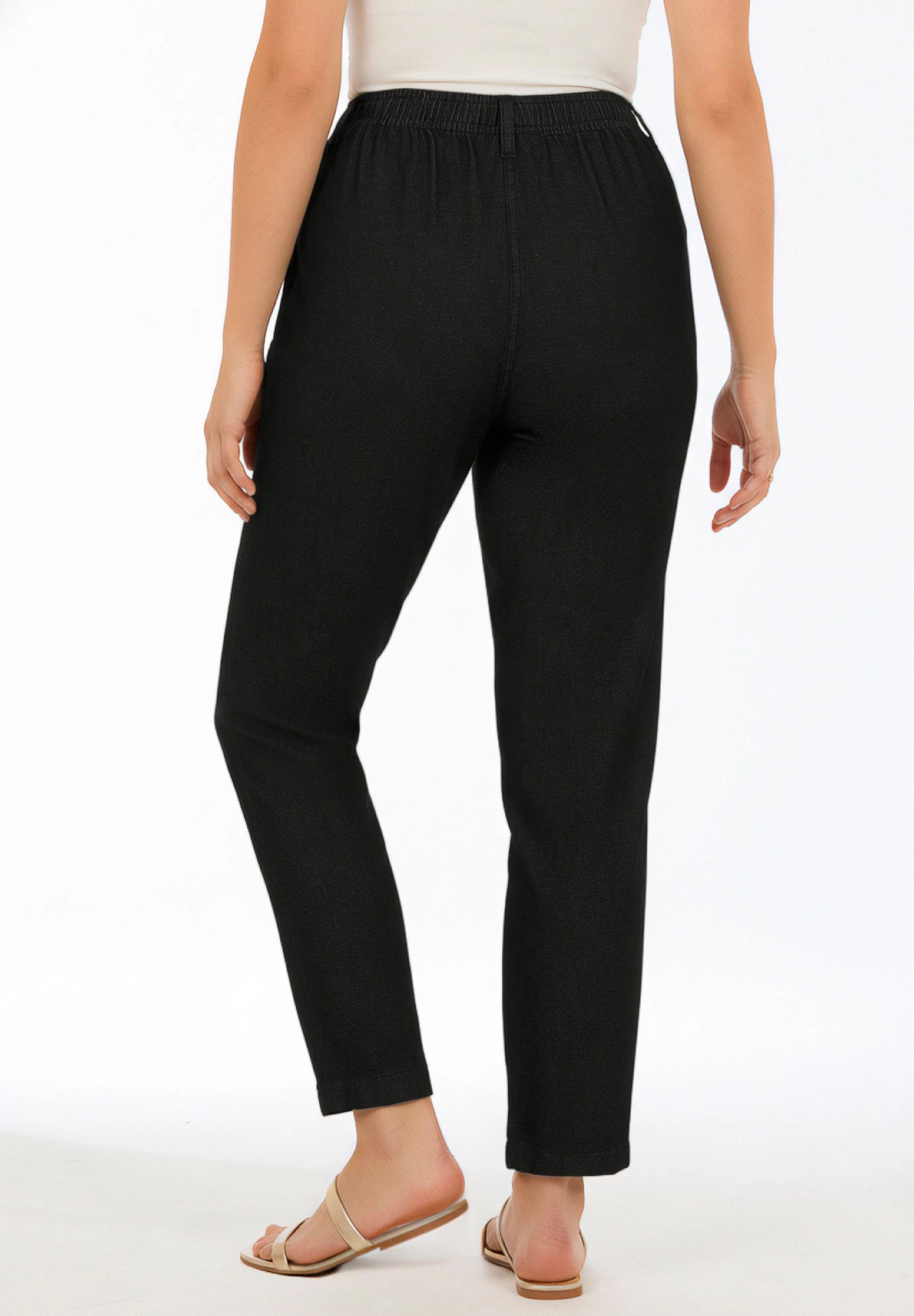 Roaman's Women's Plus Easy-Wear Straight Leg Jean