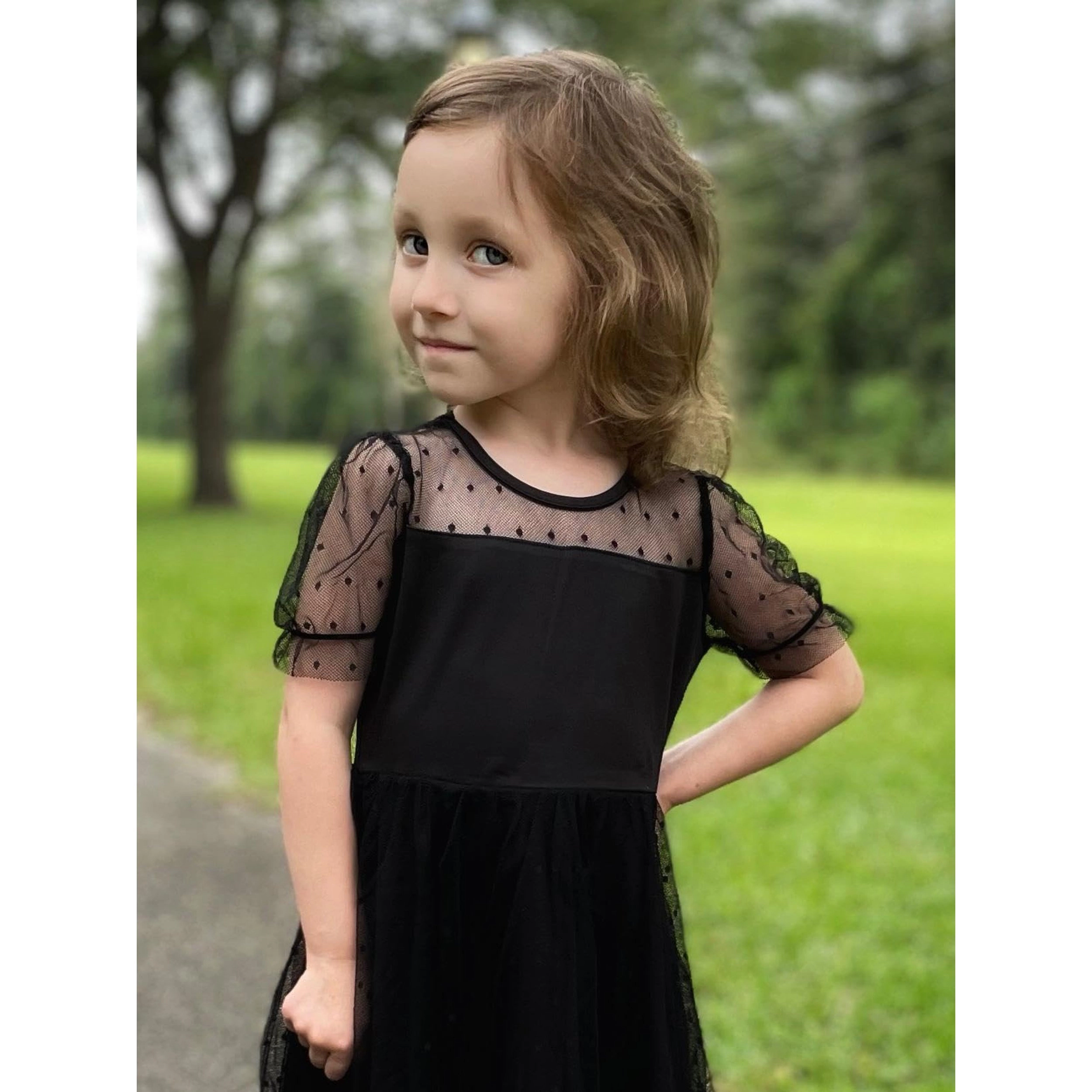 Arshiner Toddler Girl Tulle Dress Summer Puffy Sleeve Baby Party Casual Dresses