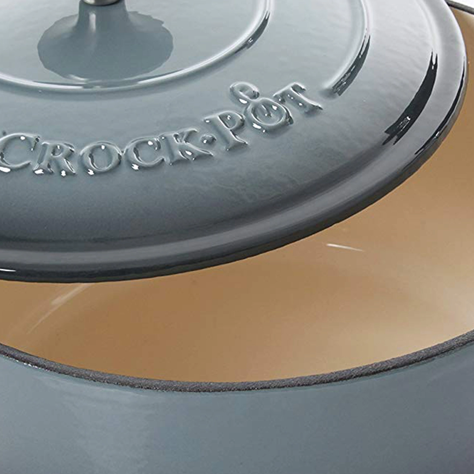 Crockpot Artisan 5 Quart Round Enameled Cast Iron Dutch Oven with Lid