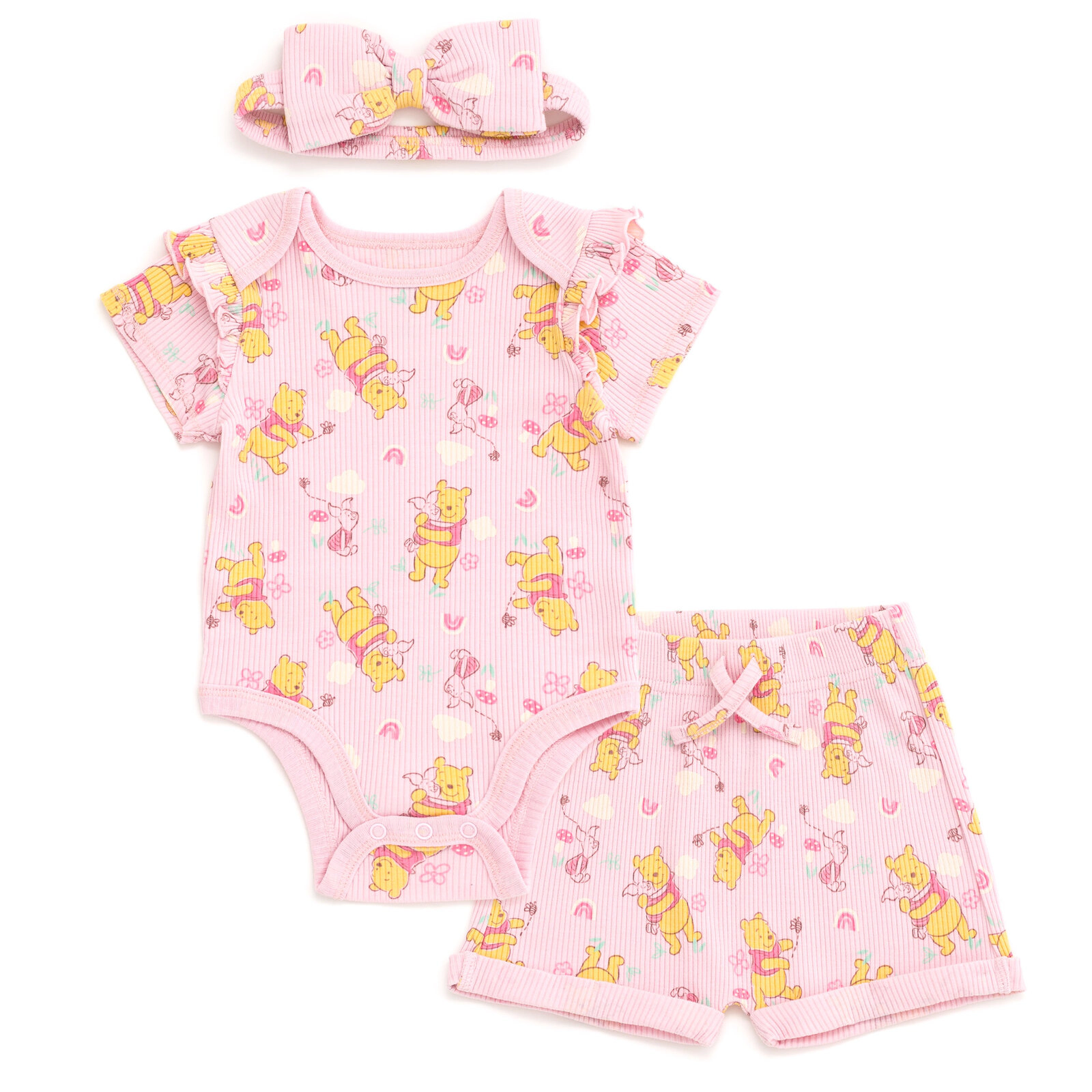 Disney Baby Girls' Bodysuit and Shorts Set
