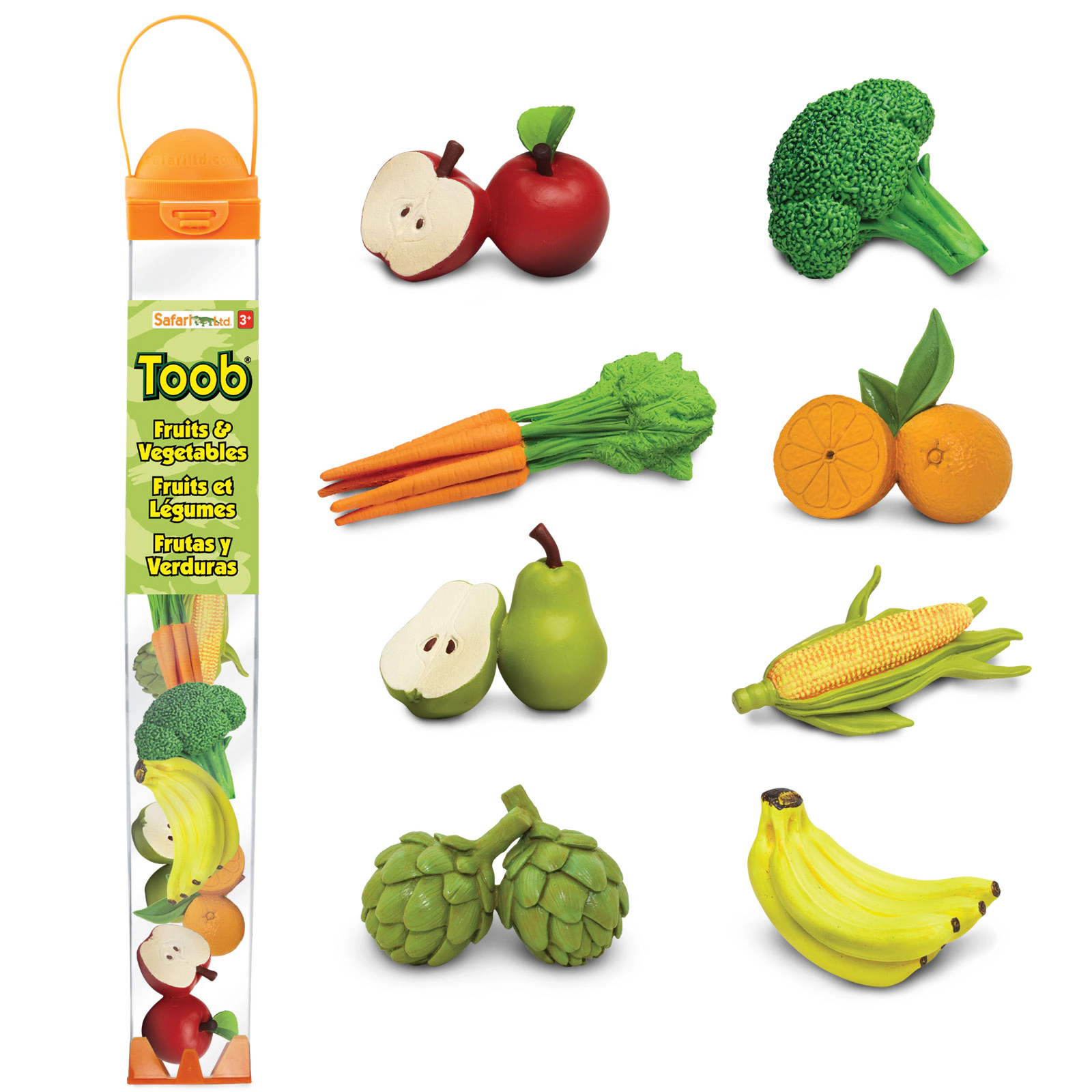 Safari Ltd. - Fruit & Vegetables TOOB - contains 8 Mini Figurines