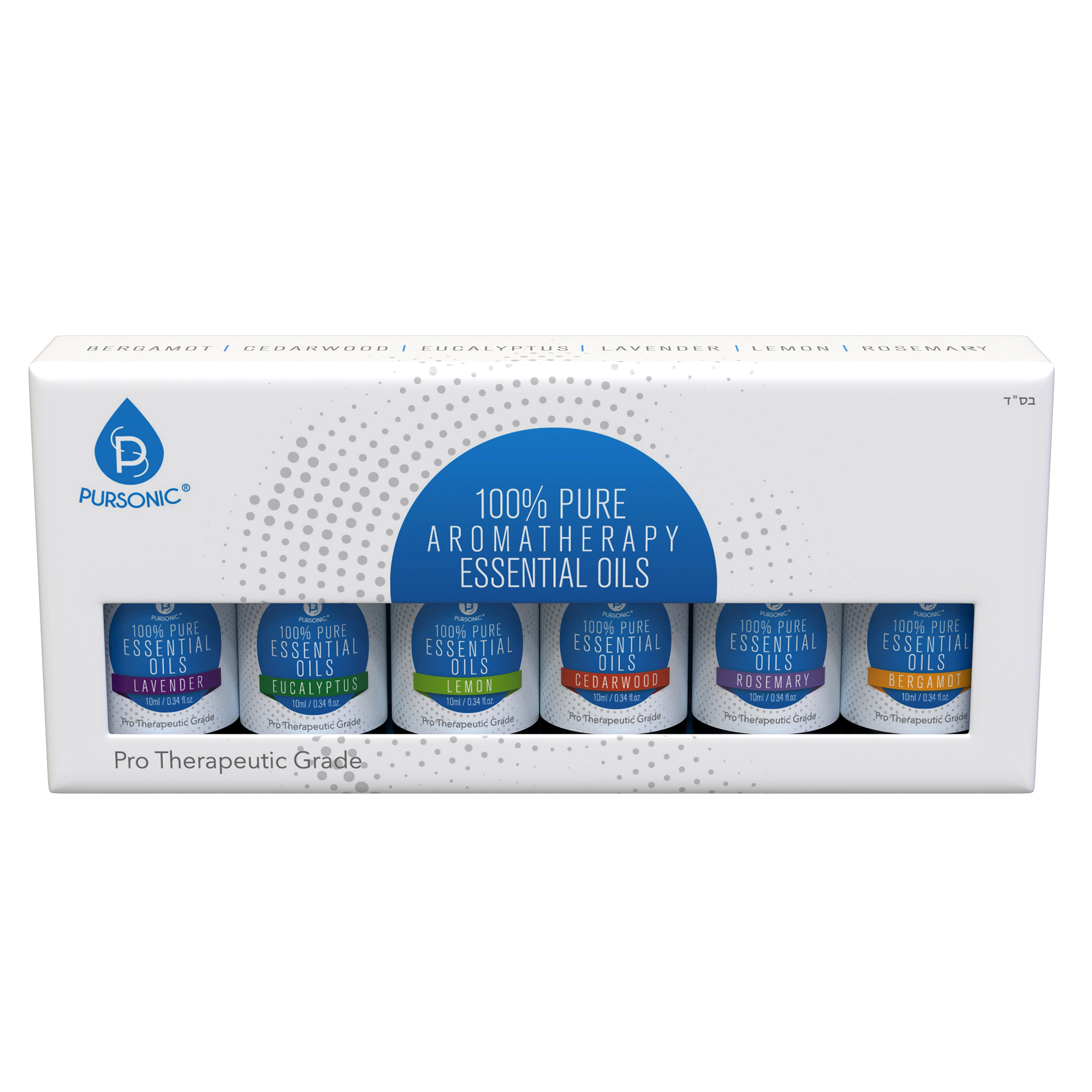 Pursonic Unisex 100% Pure Aromatherapy Essential Oils Gift Set – 6 Pack
