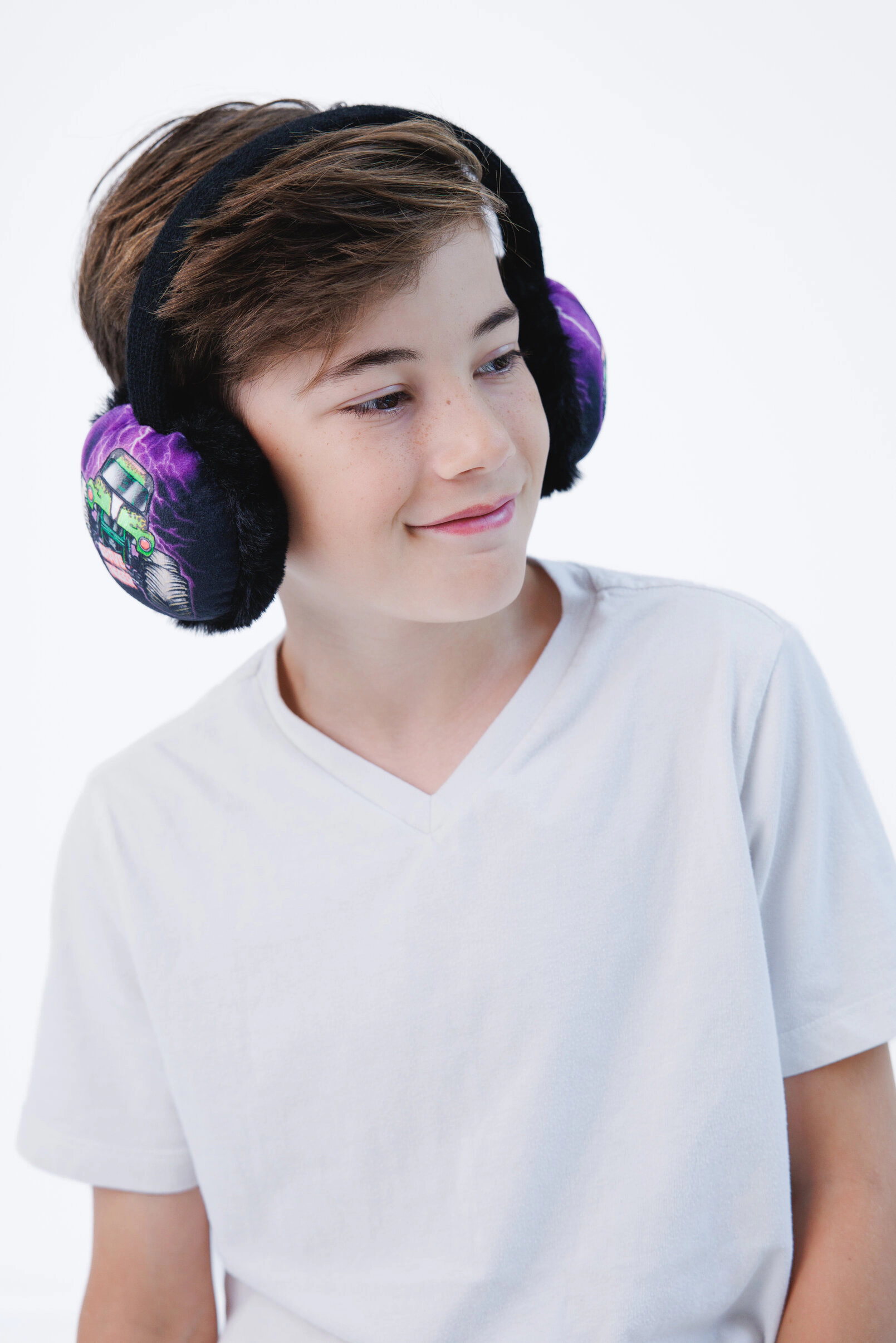 Monster Jam Grave Digger Boys' Faux Fur Fleece Earmuffs