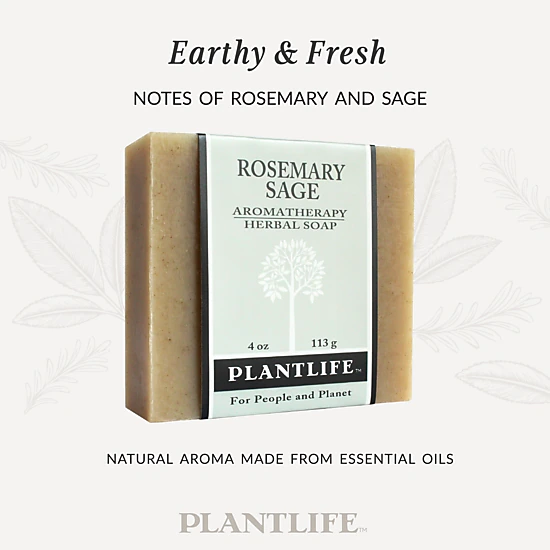 Plantlife Rosemary Sage Aromatherapy Herbal Soap
