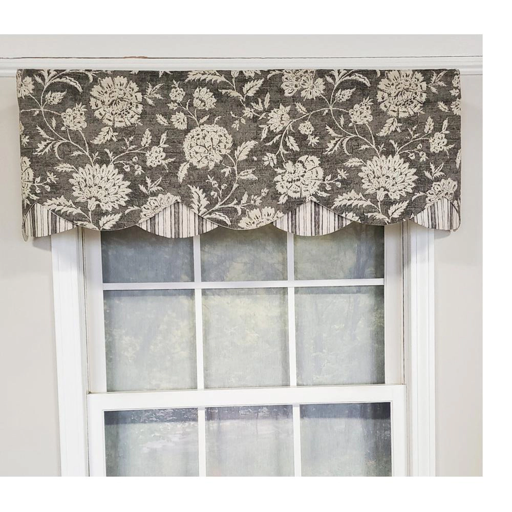 RLF Home Luxurious Modern Design Classic Basanti Petticoat Style Window Valance 50" x 15" Metal