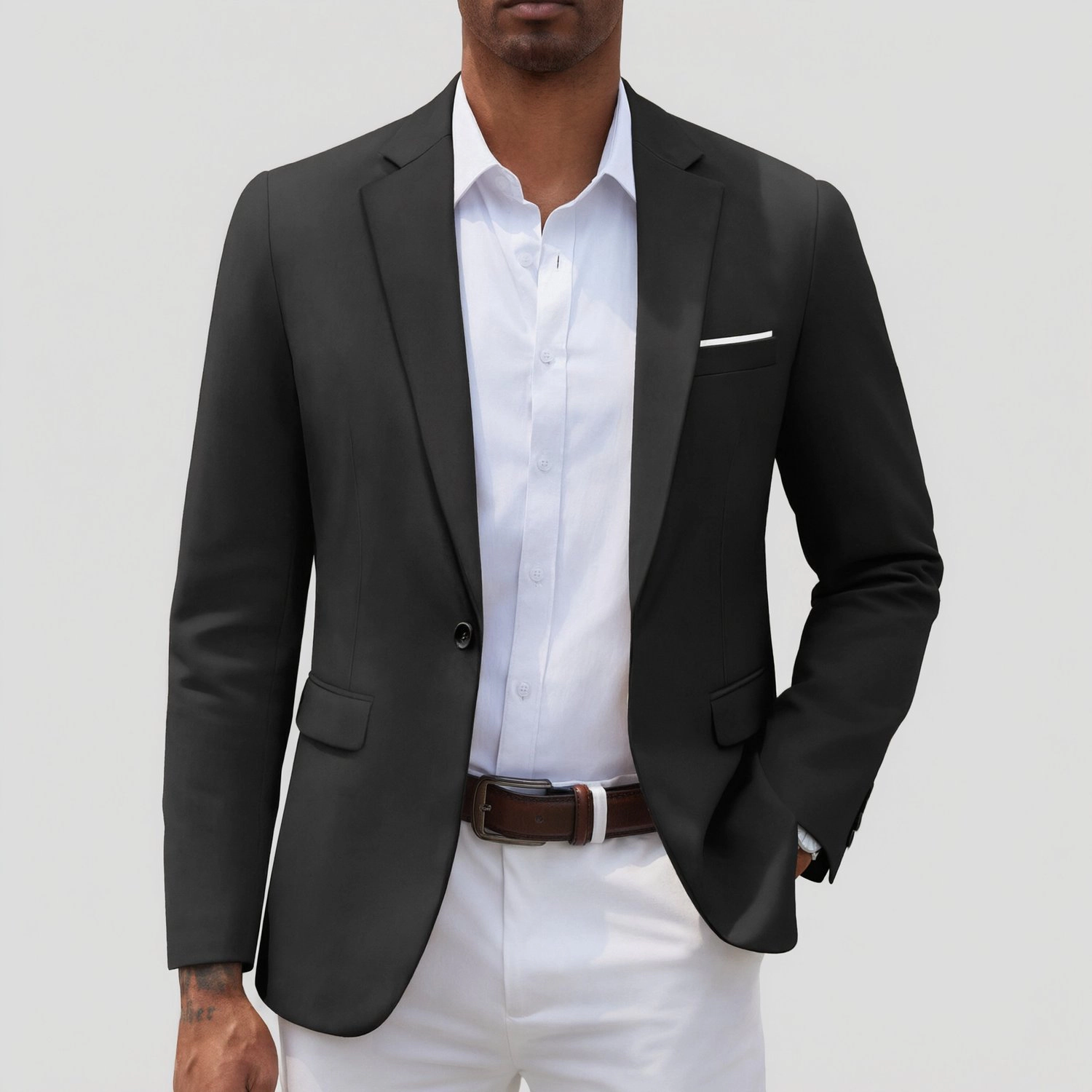 COOFANDY Mens Burgundy Blazer Jacket Notched Lapel One Button Slim Fit Sport Coat