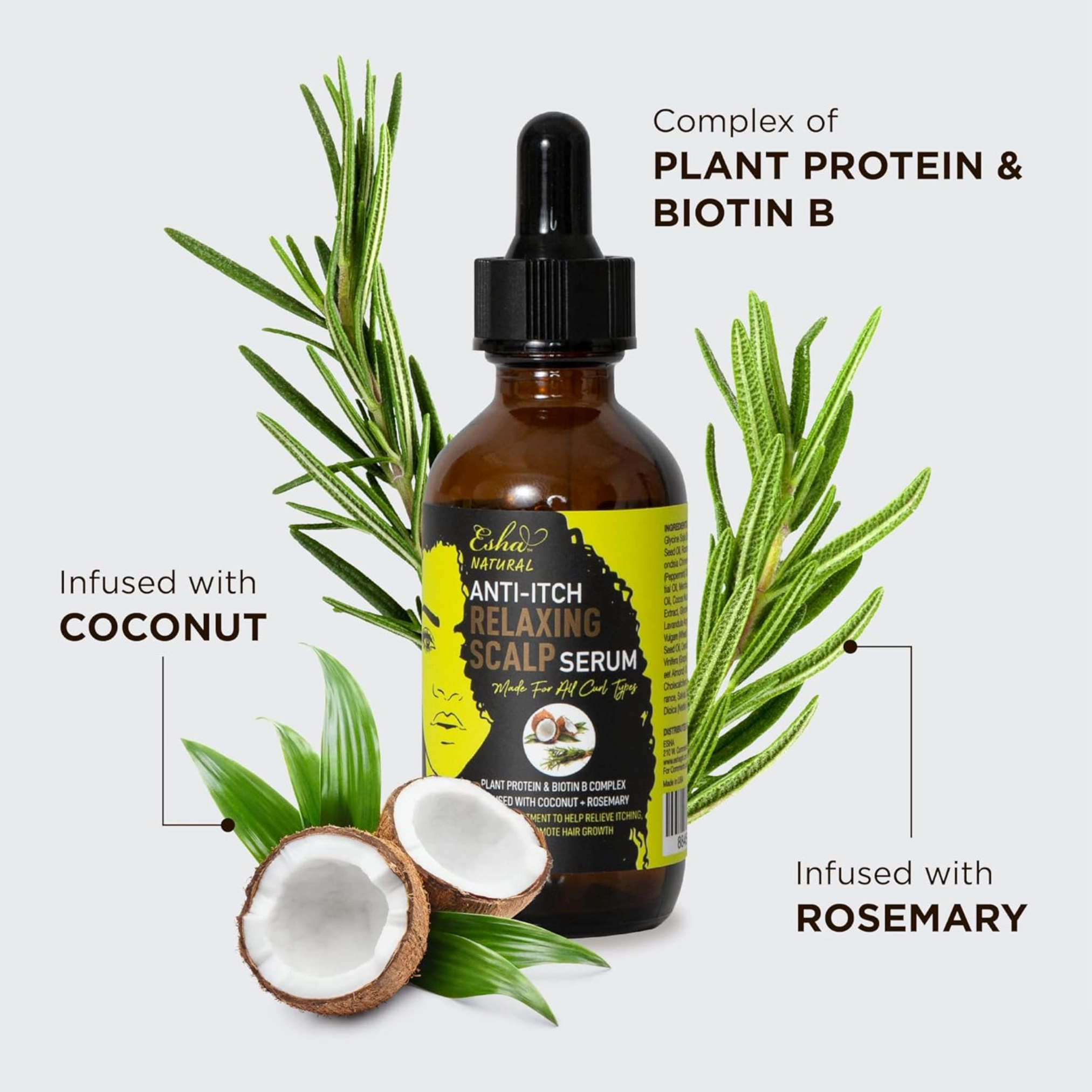 Esha Unisex orgranic oil blend scalp serum Natural Anti-Itch Scalp Serum