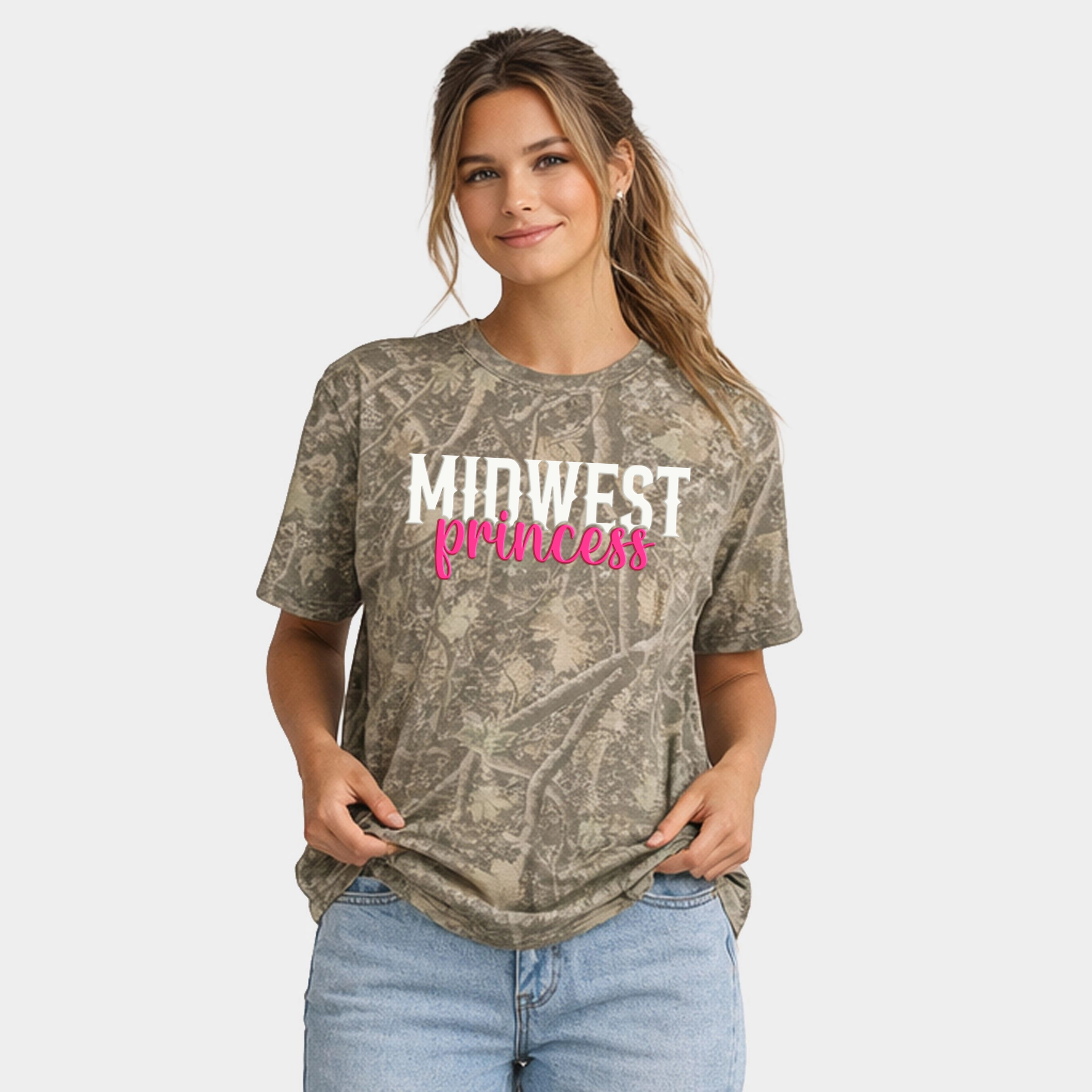 Simply Sage Market Heavyweight Camo Crew Tee - Women's Relaxed Fit