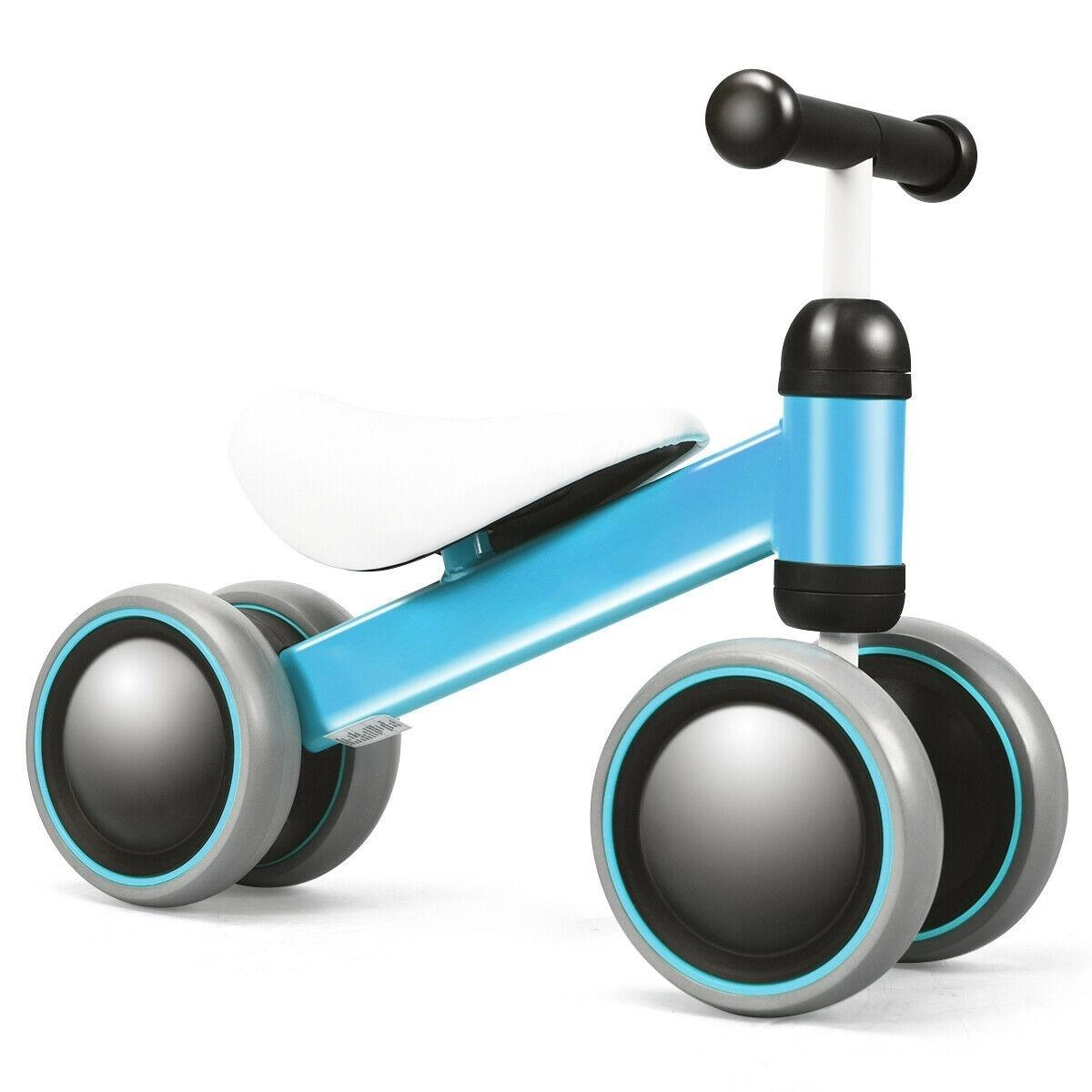 SUGIFT No-Pedal 4-Wheel Baby Balance Bike 44-lb Capacity Ages 2+ 18.5-in Frame Blue Metal TPE EVA PVC Sponge 1 Pc