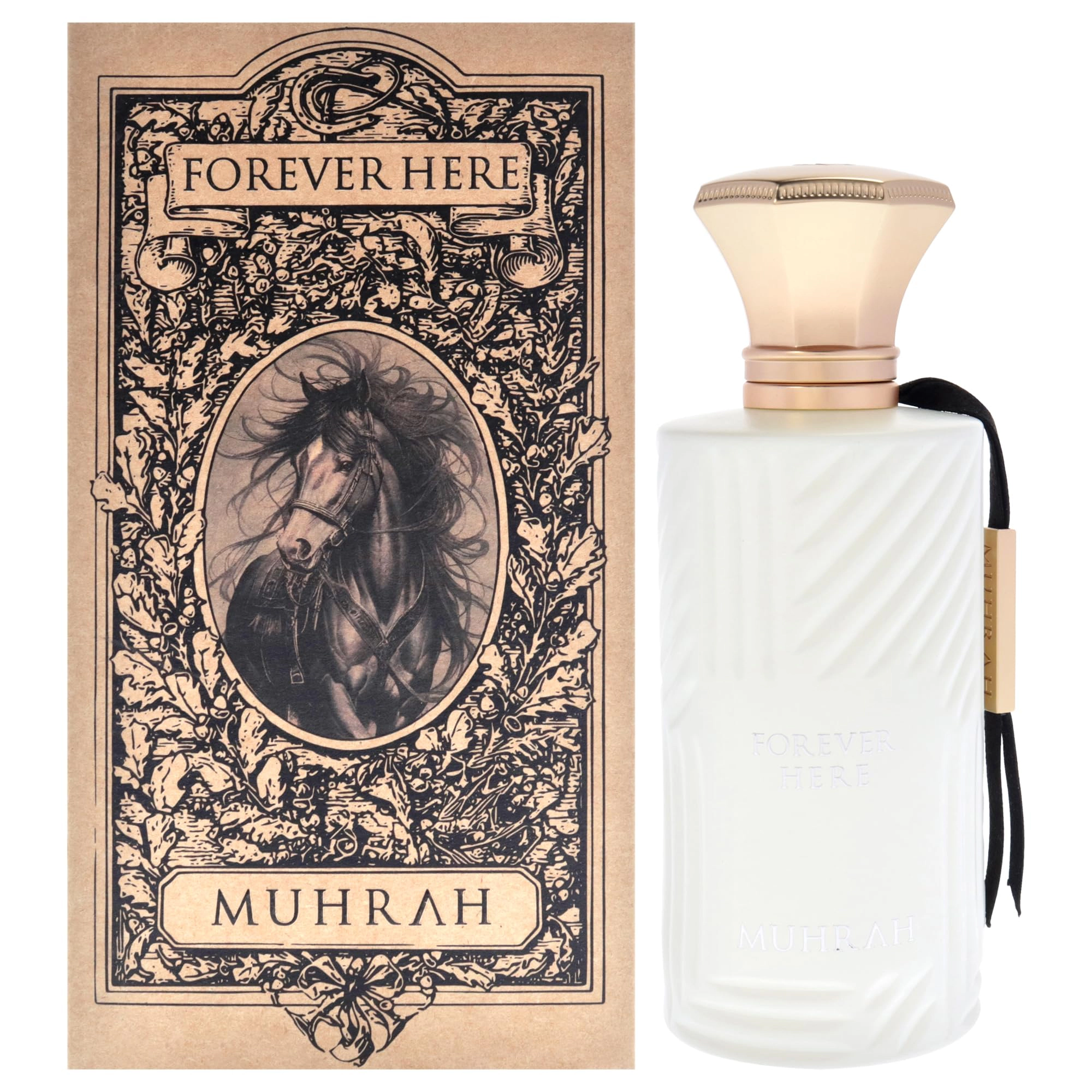 Muhrah Forever Here Eau de Parfum for Women, Oriental Floral Vanilla 3.4 oz Spray