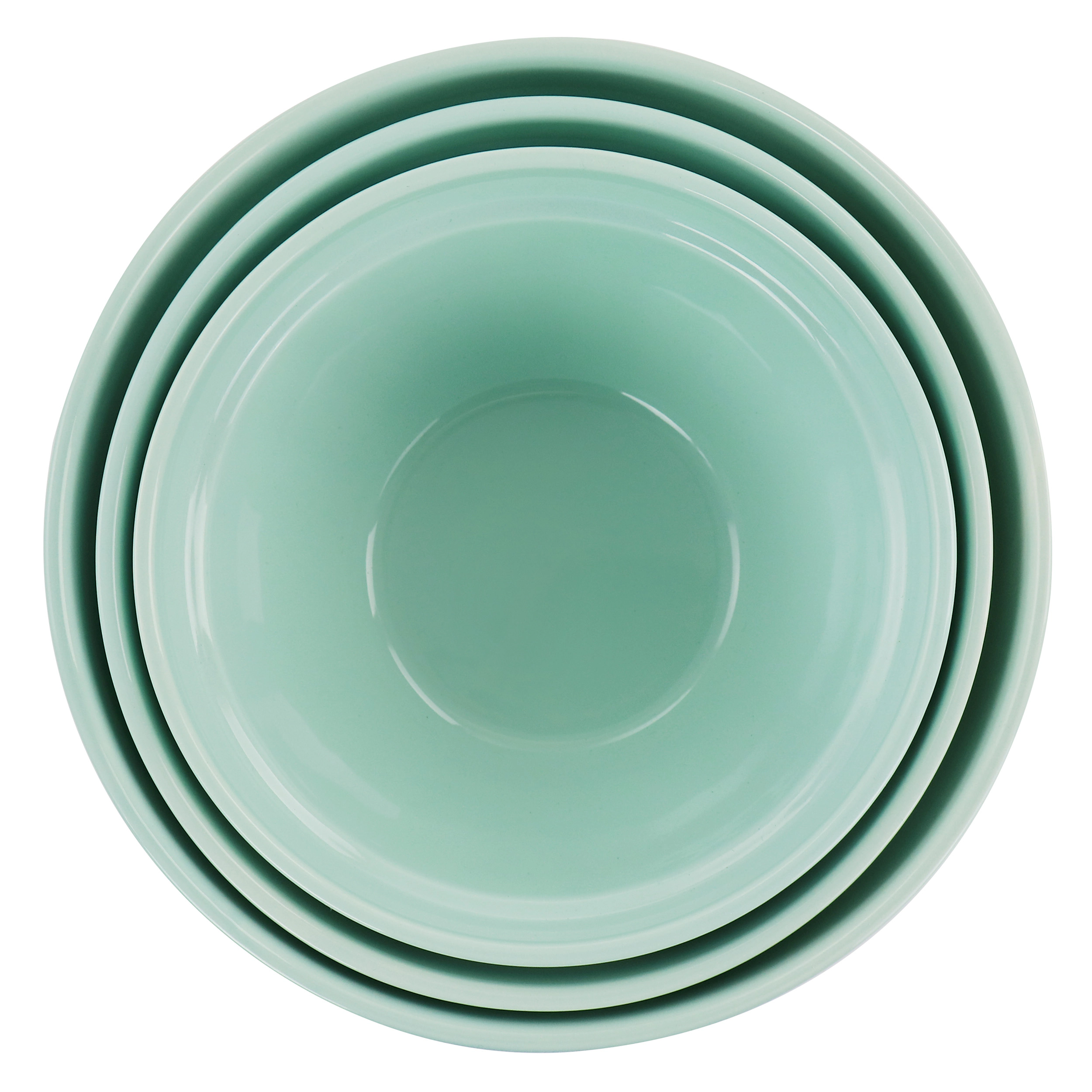 Martha Stewart 3 Piece Stoneware Bowl Set in Turquoise