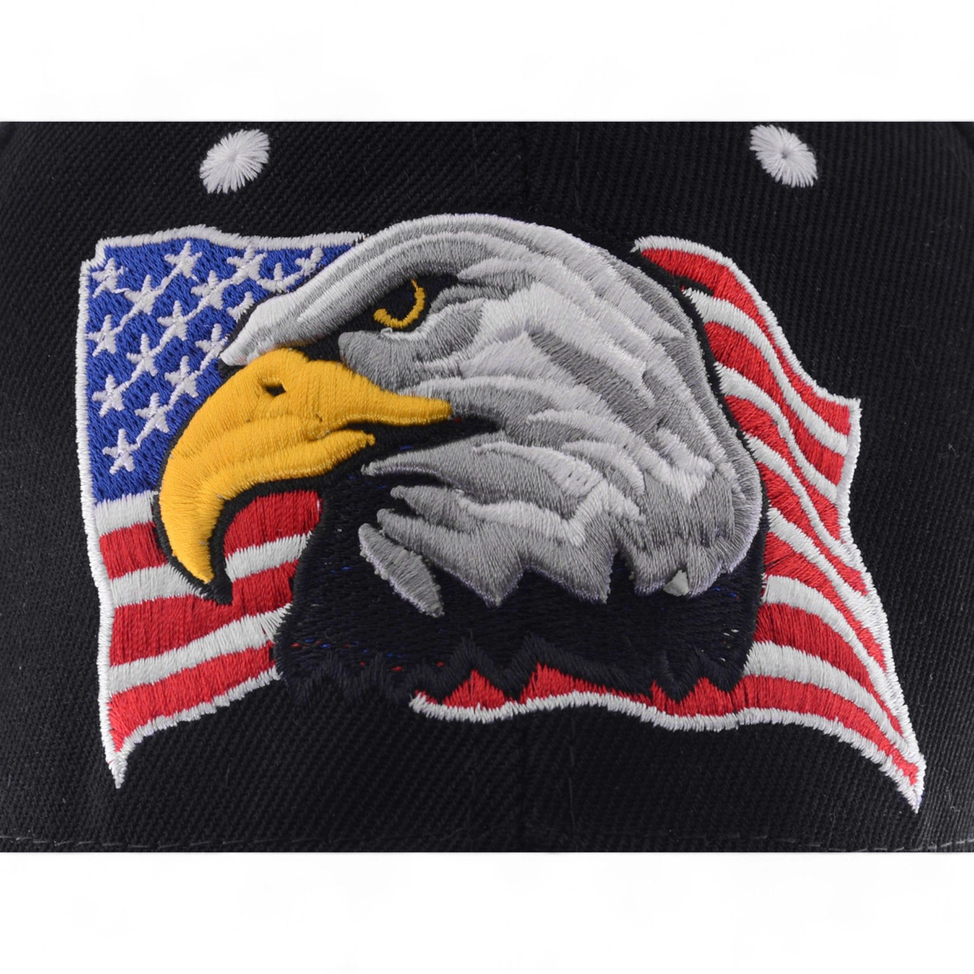 Anna-Kaci Women's Embroidered American Eagle Stylish Baseball Cap with Patriotic Flag Design- One Fits Most