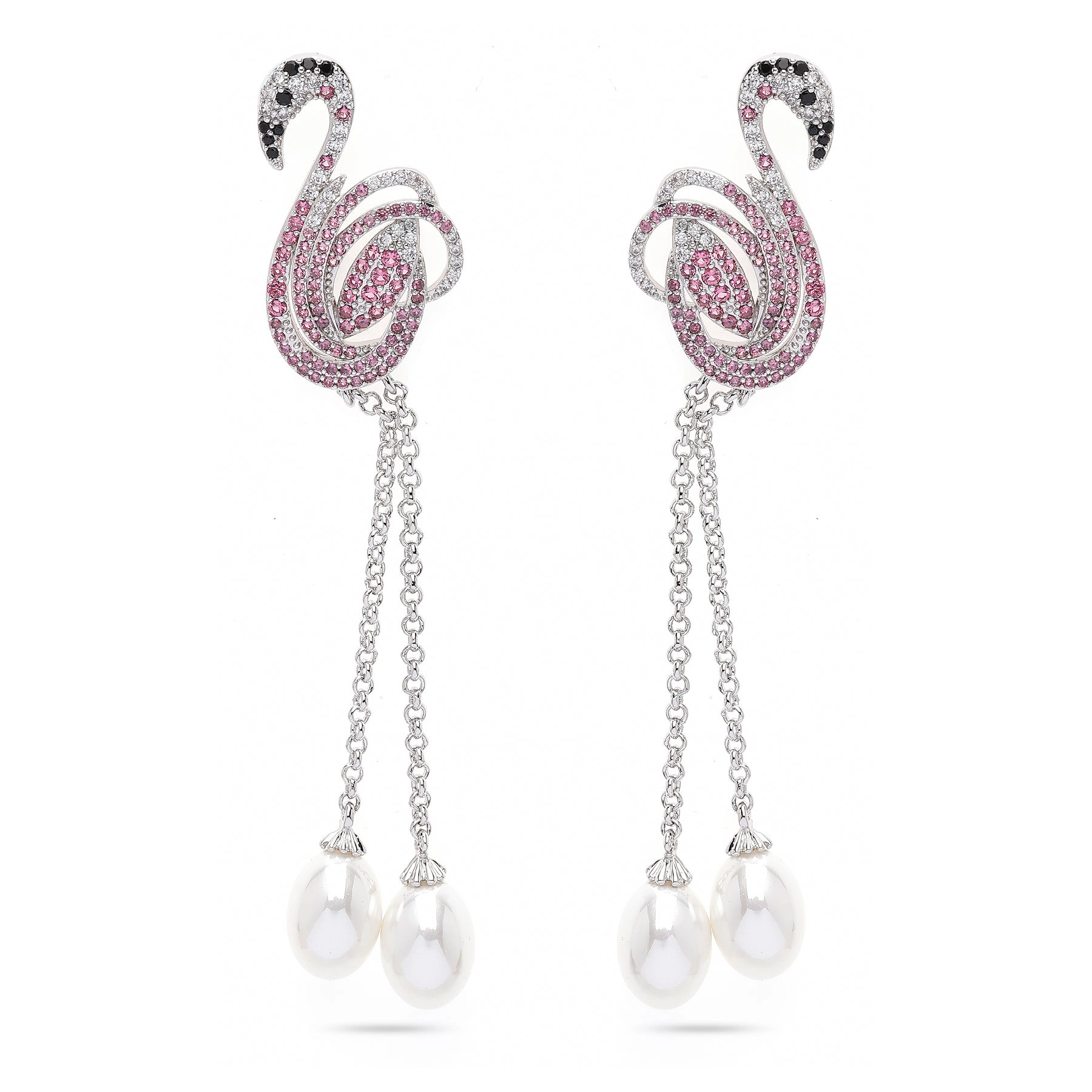 AGP PARIS Womens Cute Swan Drop Earrings