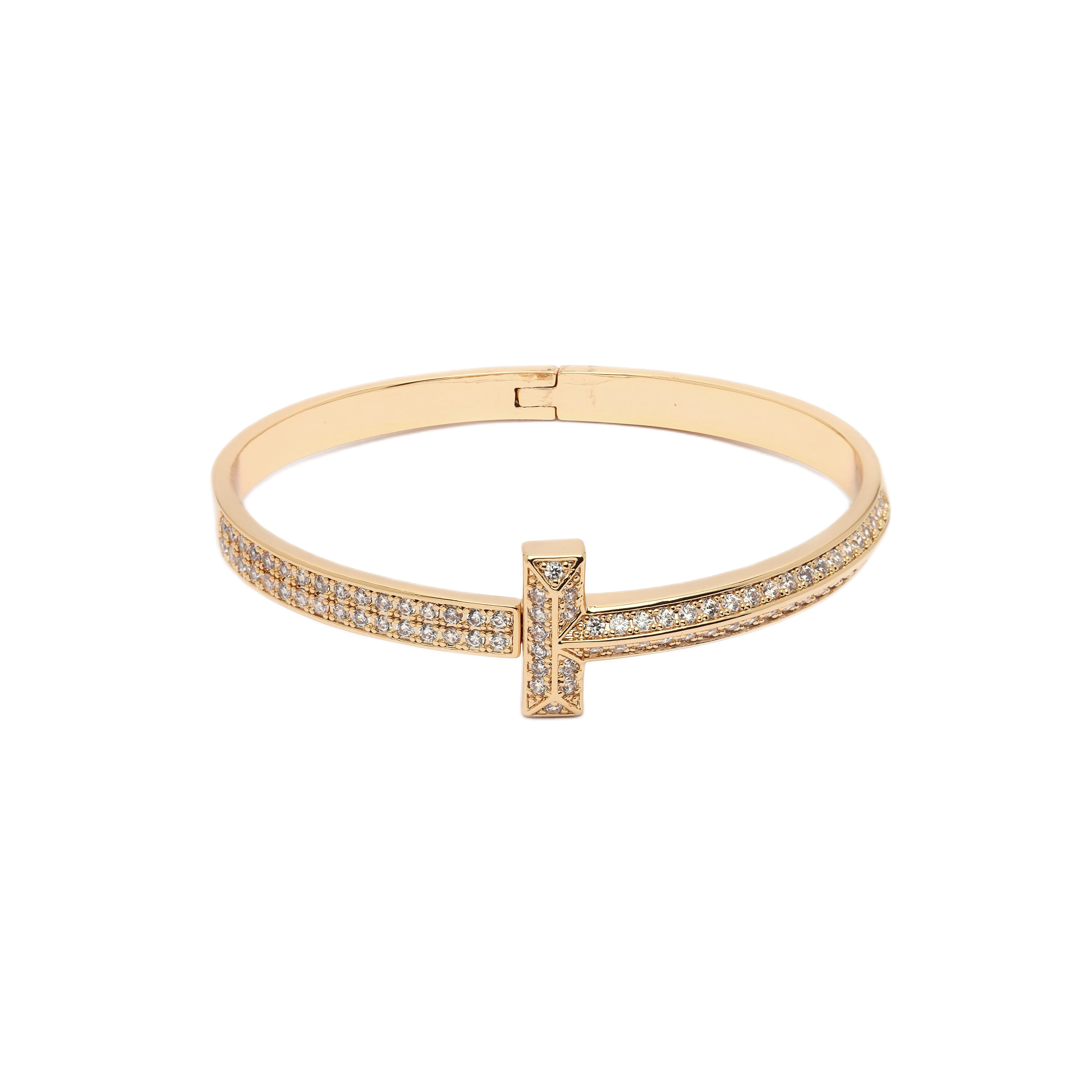 AGP PARIS Womens Radiance T-Bar Bangle Bracelet
