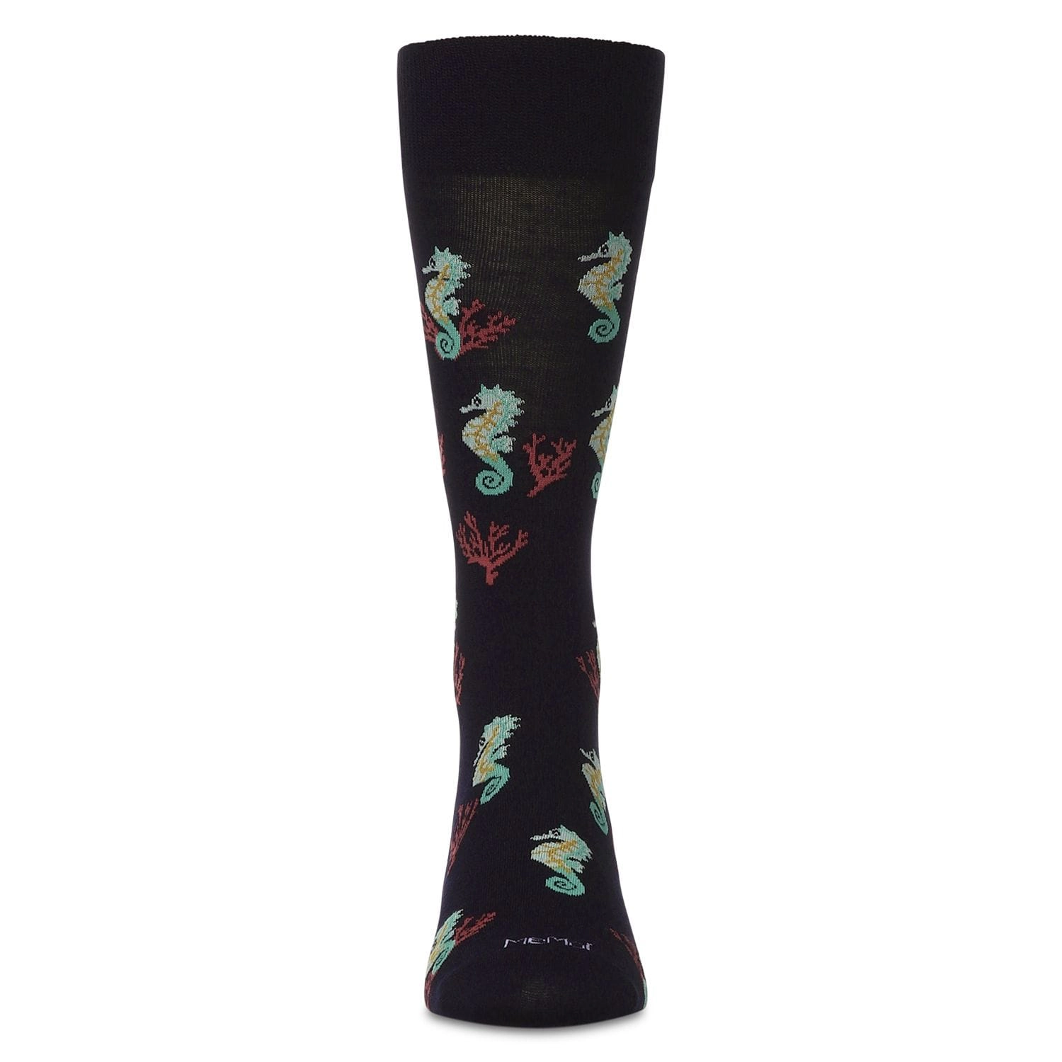 Memoi Men's Seahorses Rayon from Bamboo Crew Socks