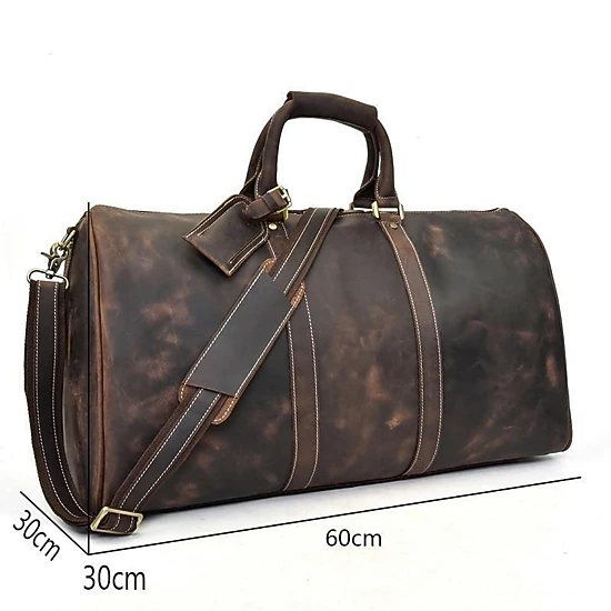 Steel Horse Leather Unisex The Bjarke Weekender | Handcrafted Leather Duffle Bag