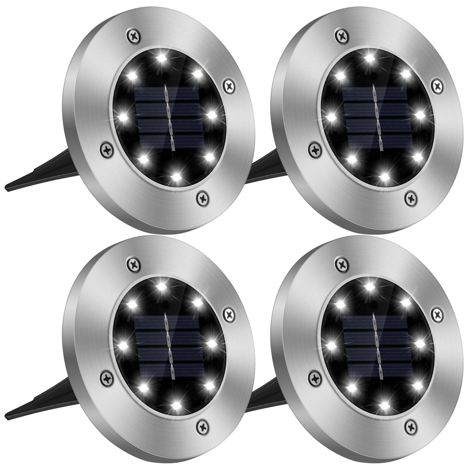 GBruno Solar Waterproof 4-Pc Ground Light Set