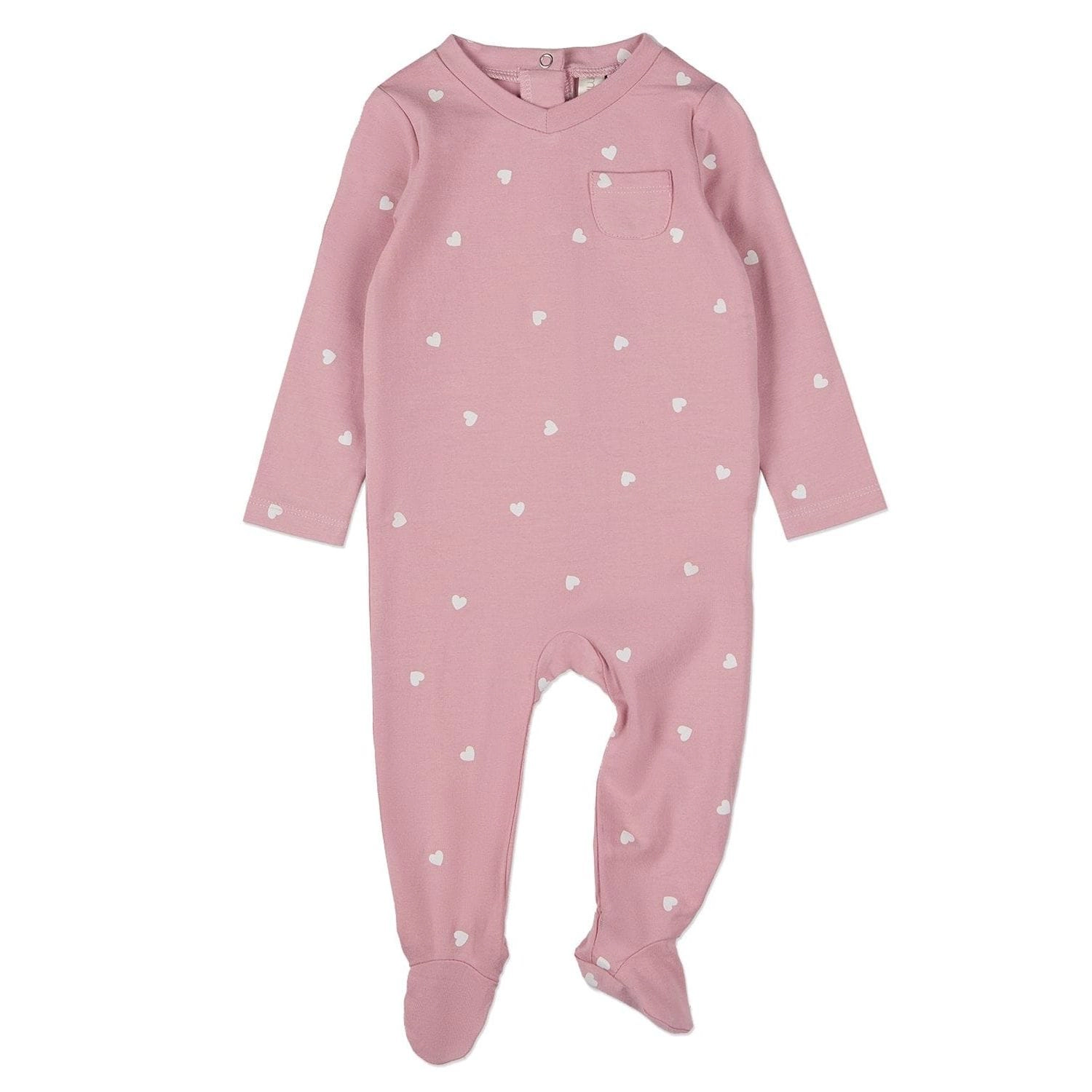 MeMoi Baby and Toddler Girls "Kind Hearts" Rayon Blend Footie