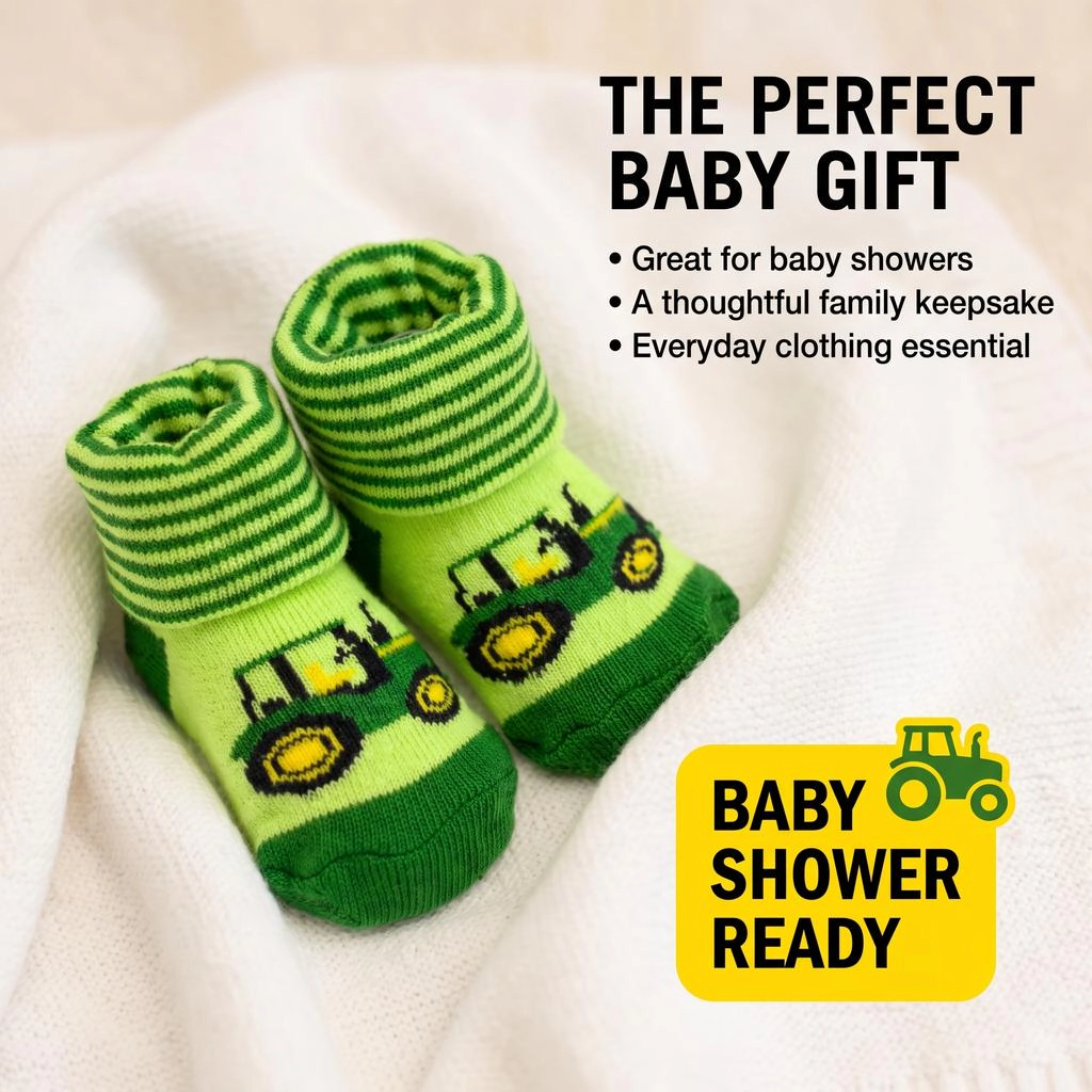 John Deere Baby Boys' Knit Booties
