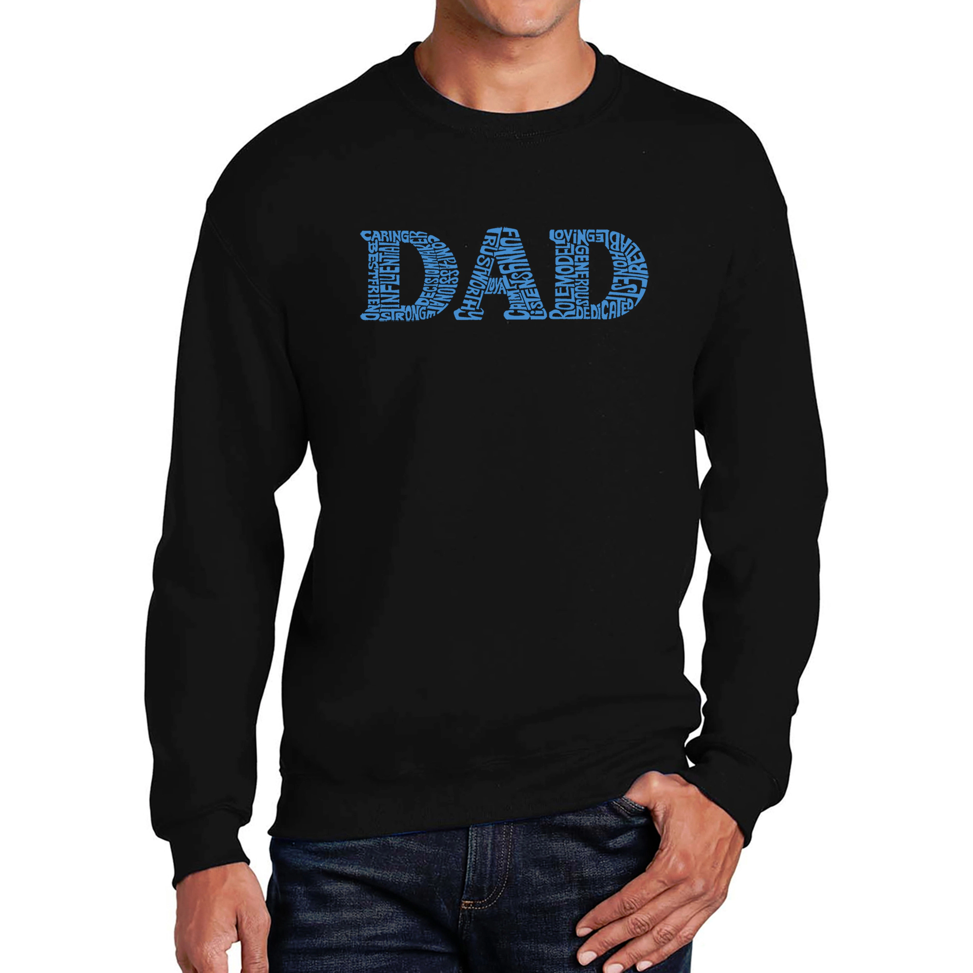 LA Pop Art Dad - Mens Word Crew Sweatshirt