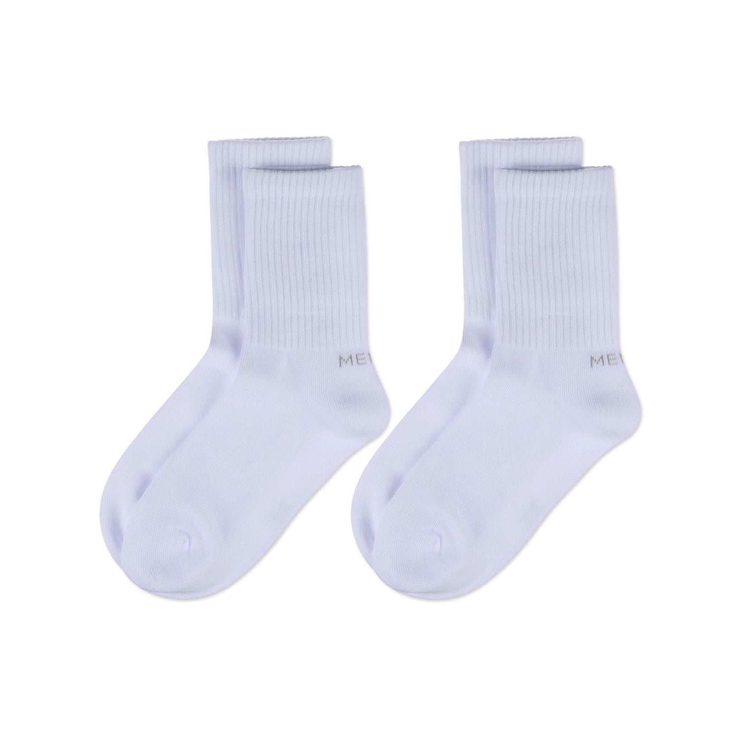 MeMoi Women's 2 Pair Pack Thin Ribbed Crew Socks
