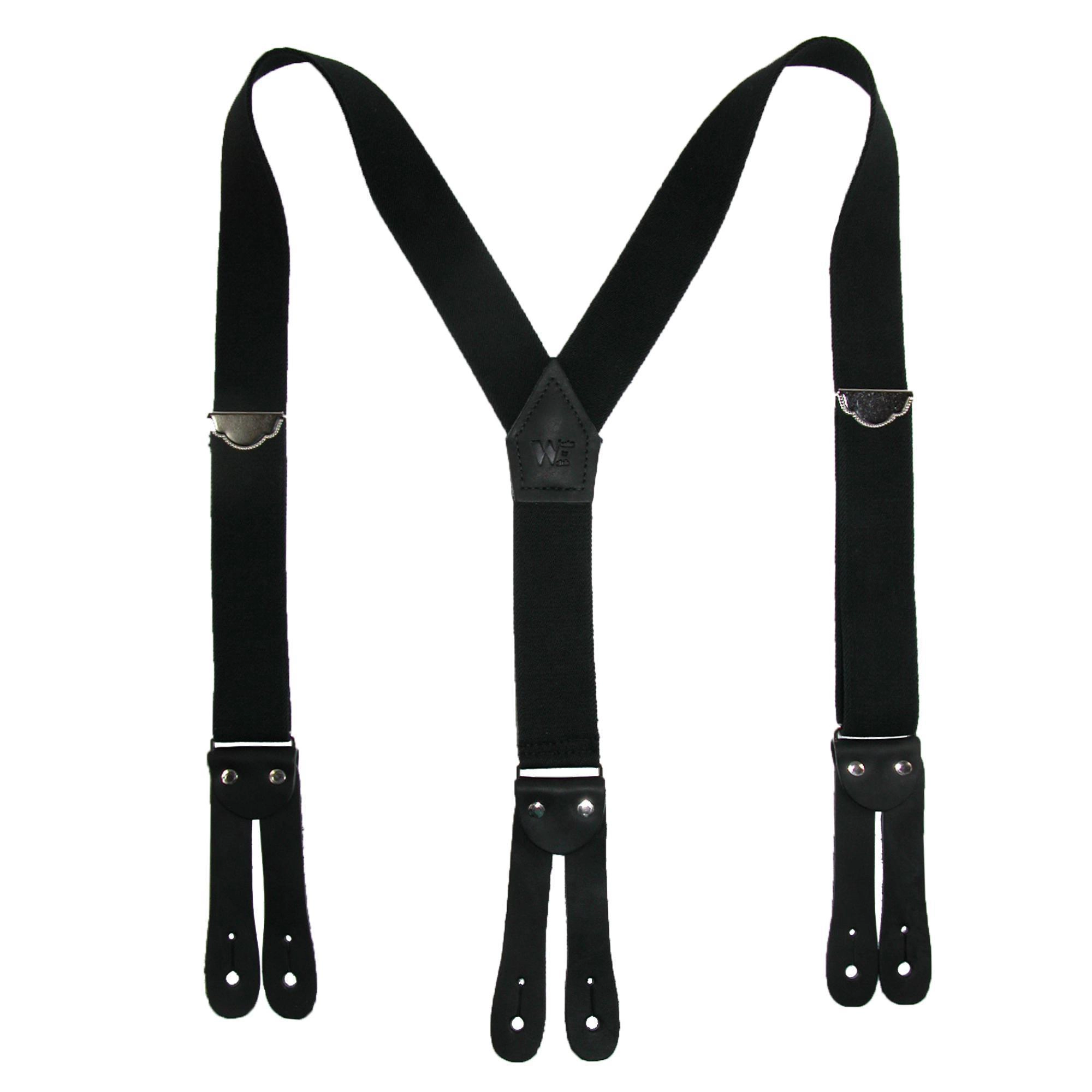 Welch Men's Elastic Button-End Y-Back 1 1/2 Inch Double Face Suspenders