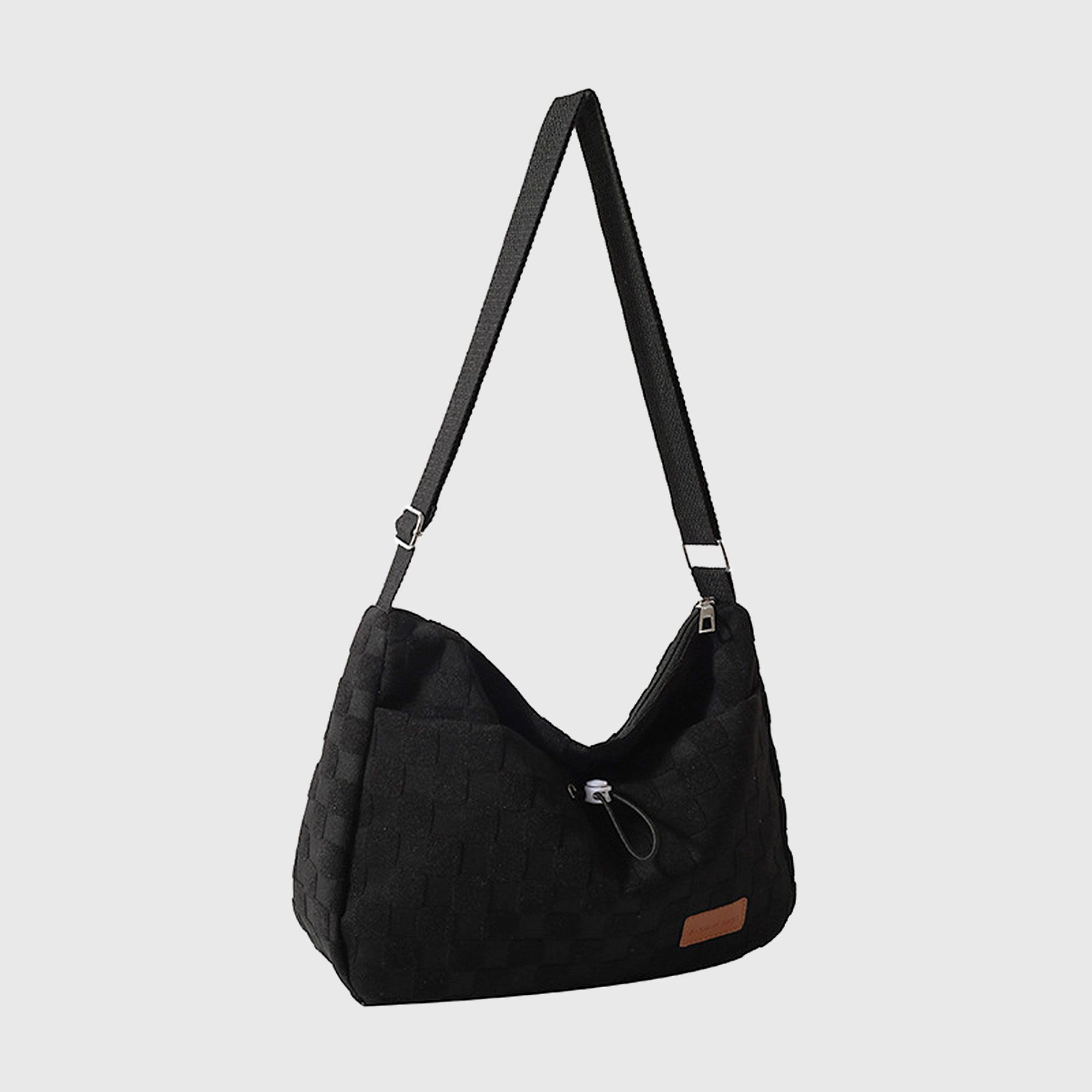 Anna-Kaci Women's Woven Canvas Crossbody Bag -Adjustable Strap 3-in-1 (Shoulder/Handheld) Bag